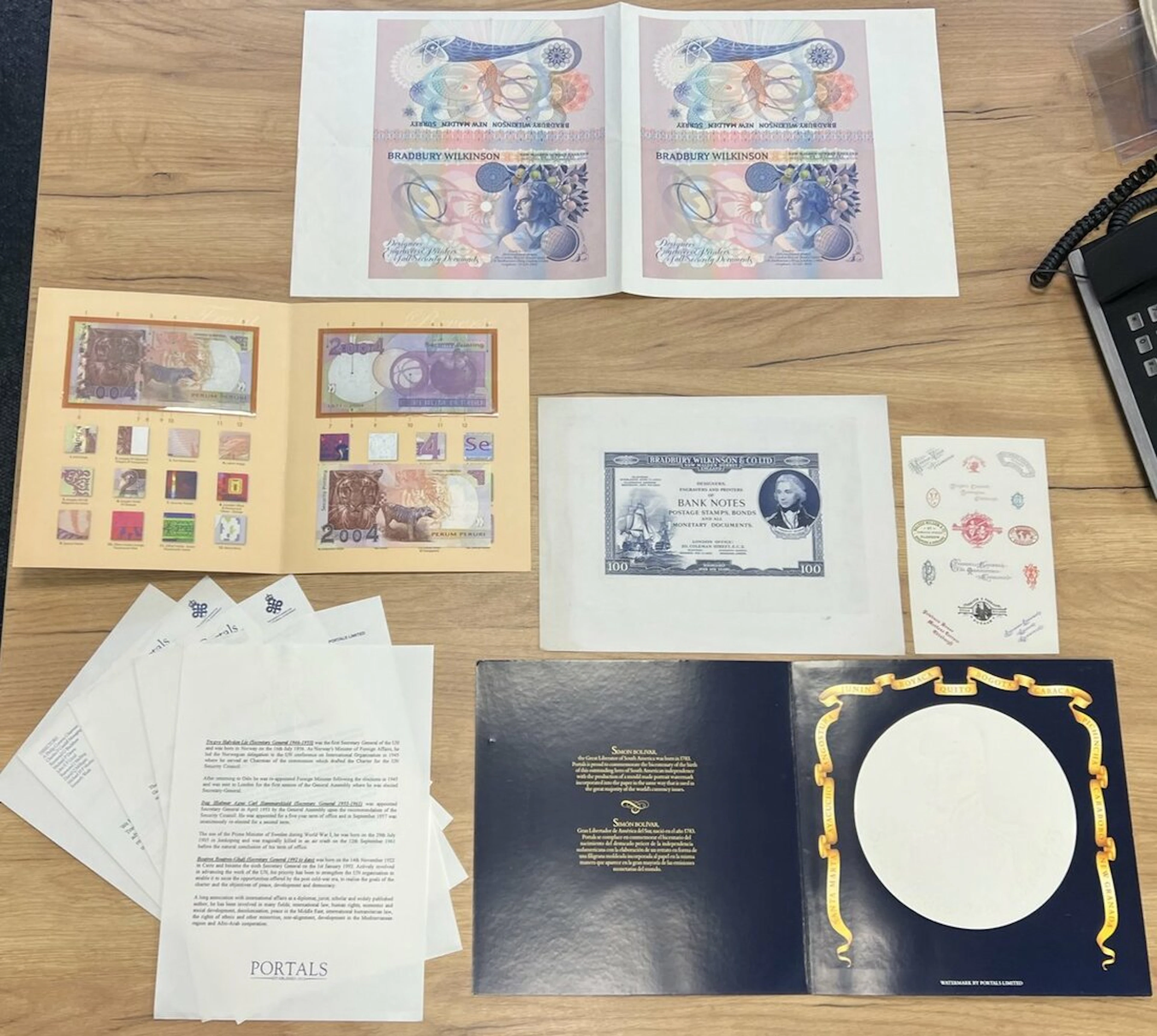 Group of KBA Giori and SICPA Annual Cards and Mixed Documents [9 cards]