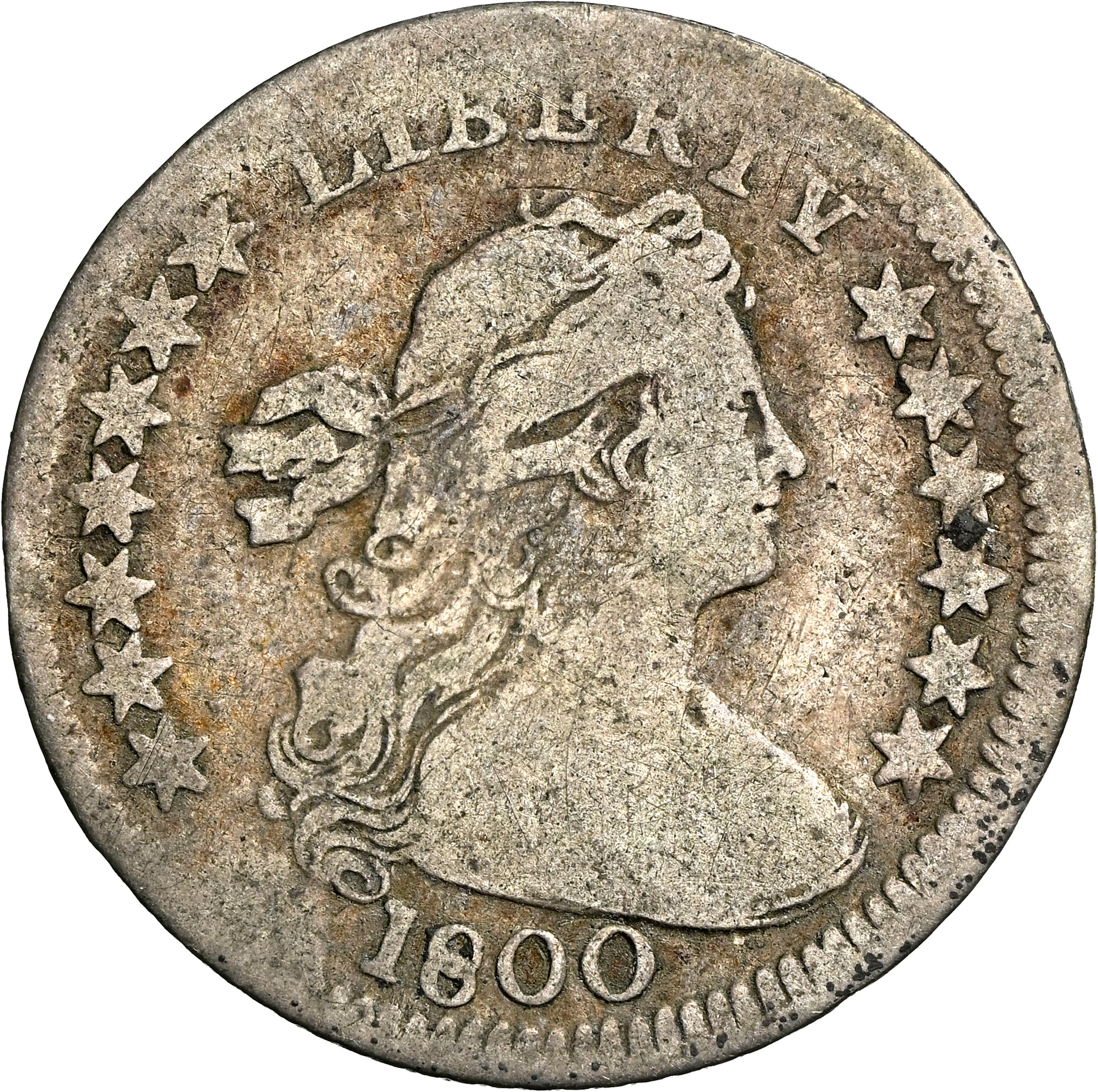 NGC G6 | USA, 'Draped Bust' Half-Dime, 1800, Philadelphia, by Gilbert Stuart