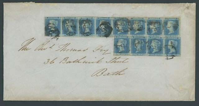 Great Britain Postal History 1842-65, a range of 2d. frankings across