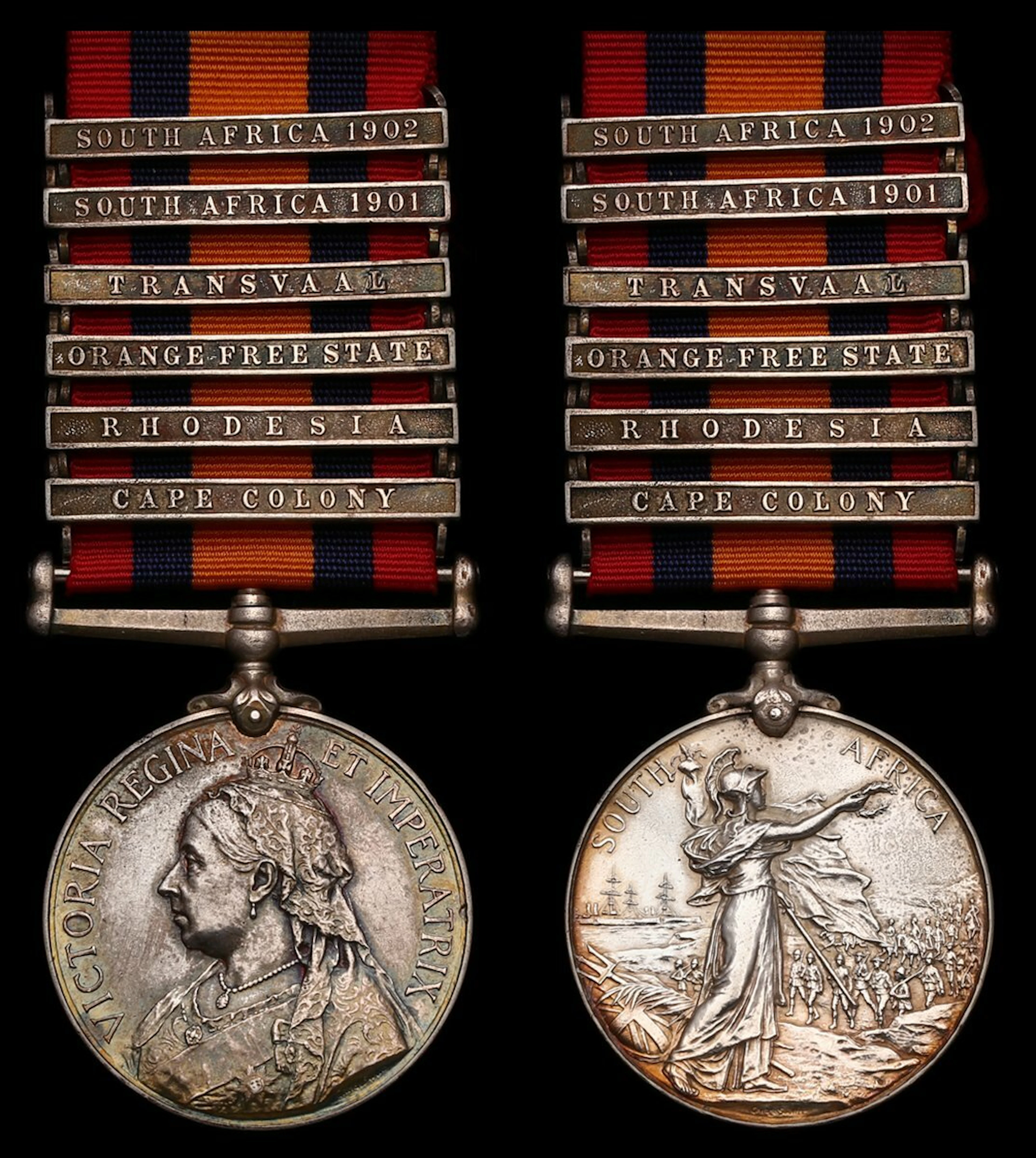 Queen's South Africa 1899-1902, 6 clasps, Cape Colony, Rhodesia, Orange