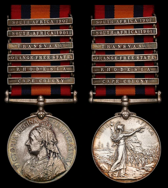 Queen's South Africa 1899-1902, 6 clasps, Cape Colony, Rhodesia, Orange