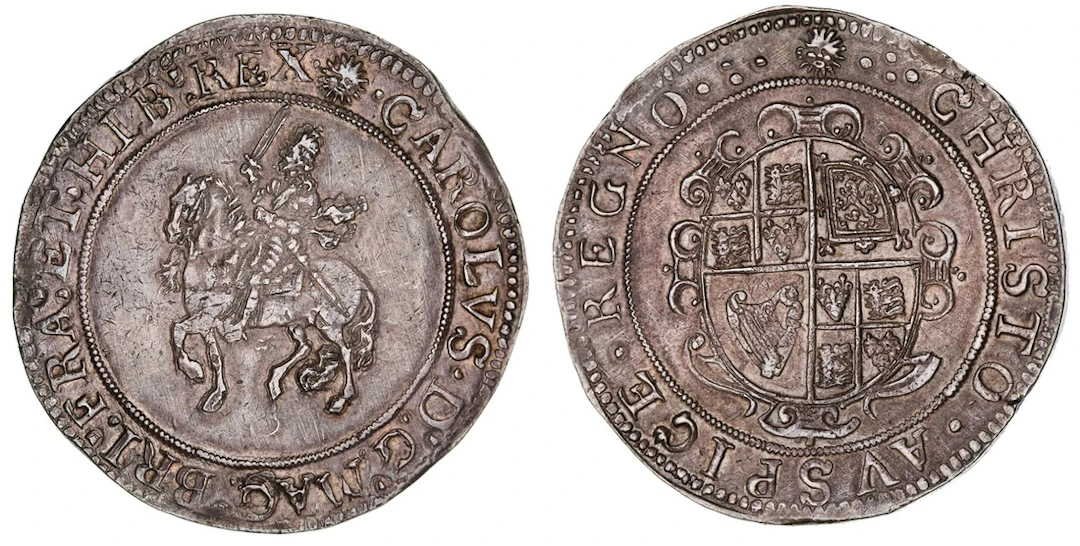 NGC AU53 | Charles I (1625-1649), Group IV, Type 4, Crown, 1645-1646