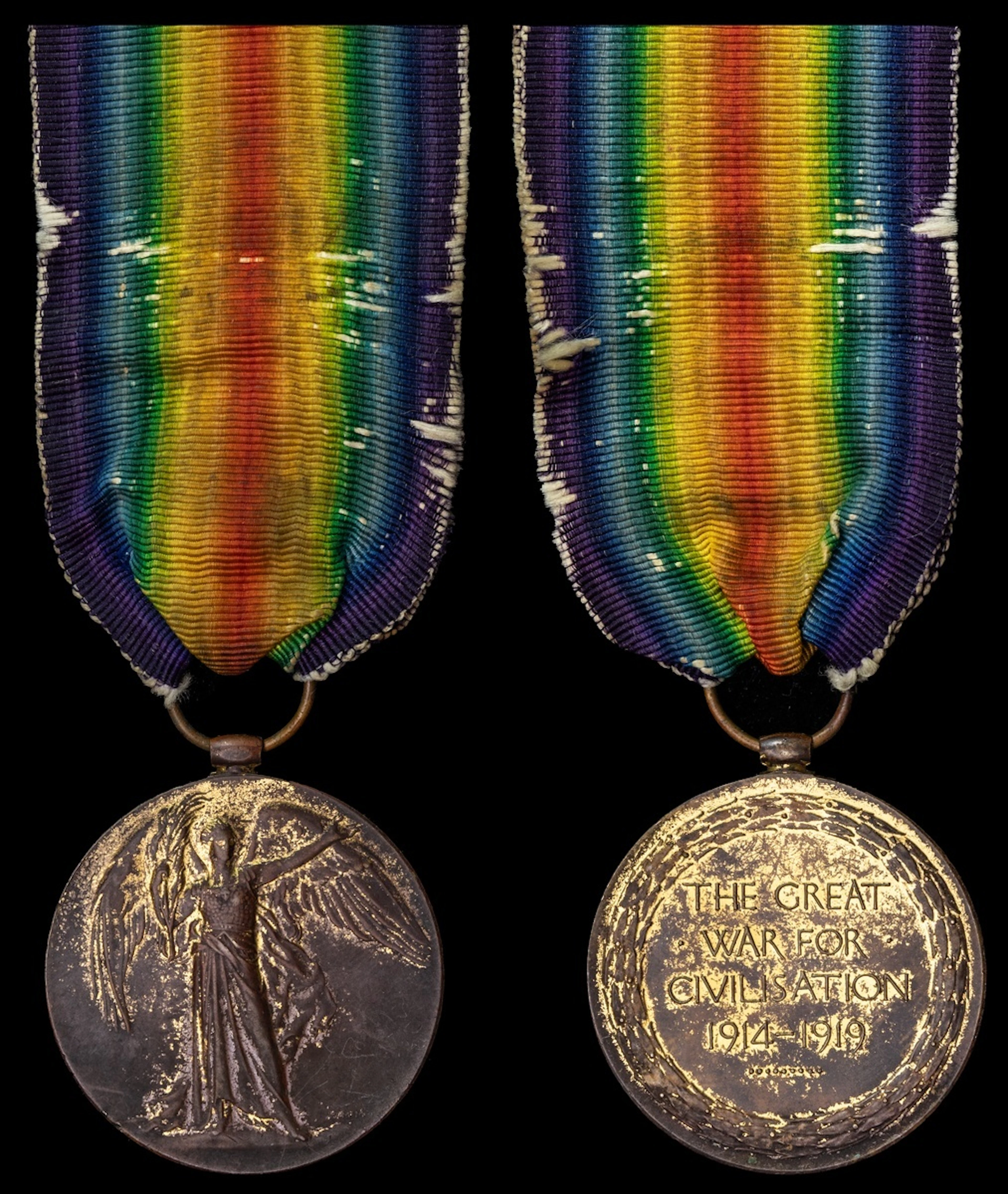 The Victory Medal awarded to Sergeant E. F. Scott, M.M., 24th (County