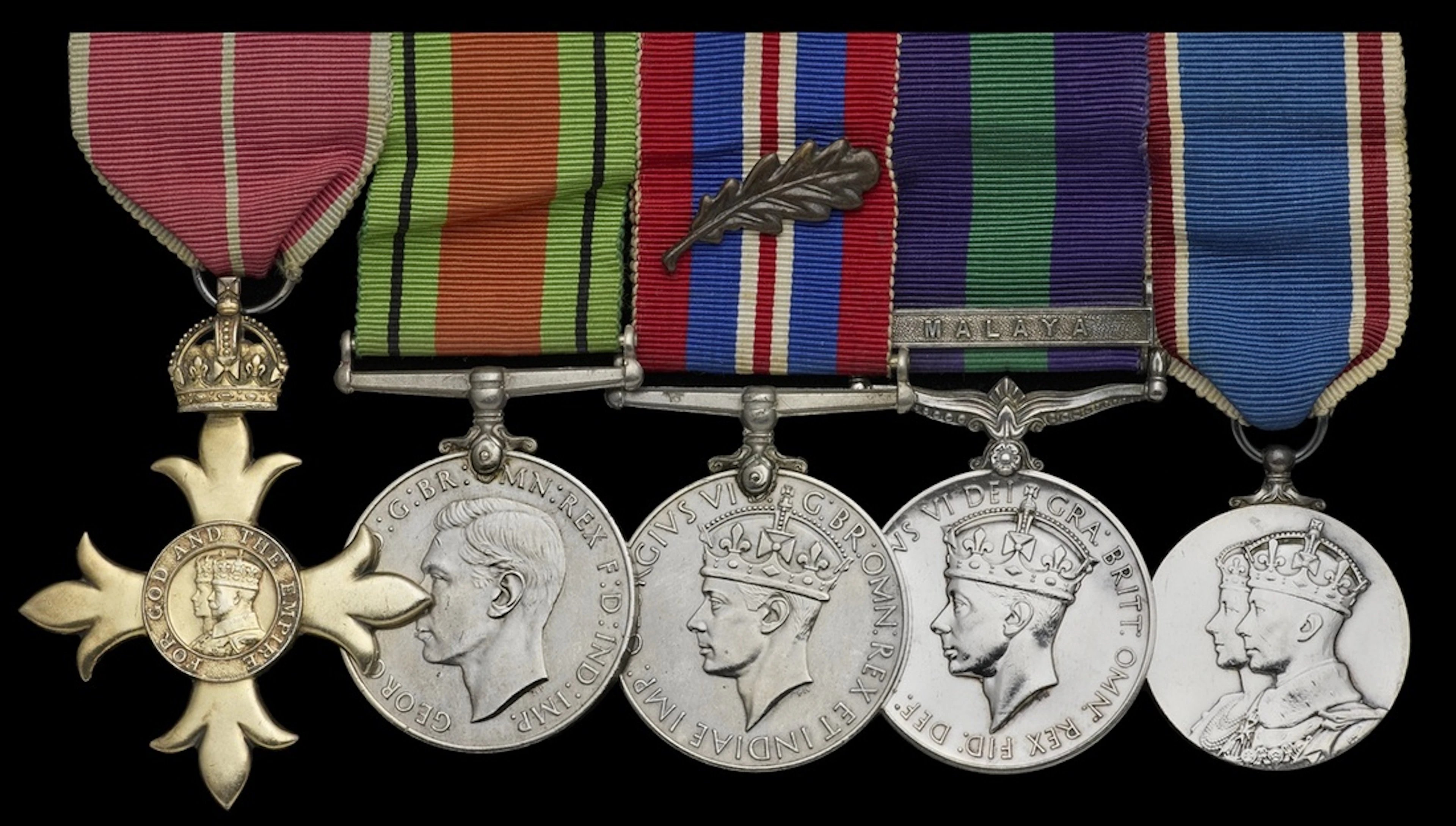 A 'Malaya 1952' O.B.E. group of five awarded to Wing Commander T.