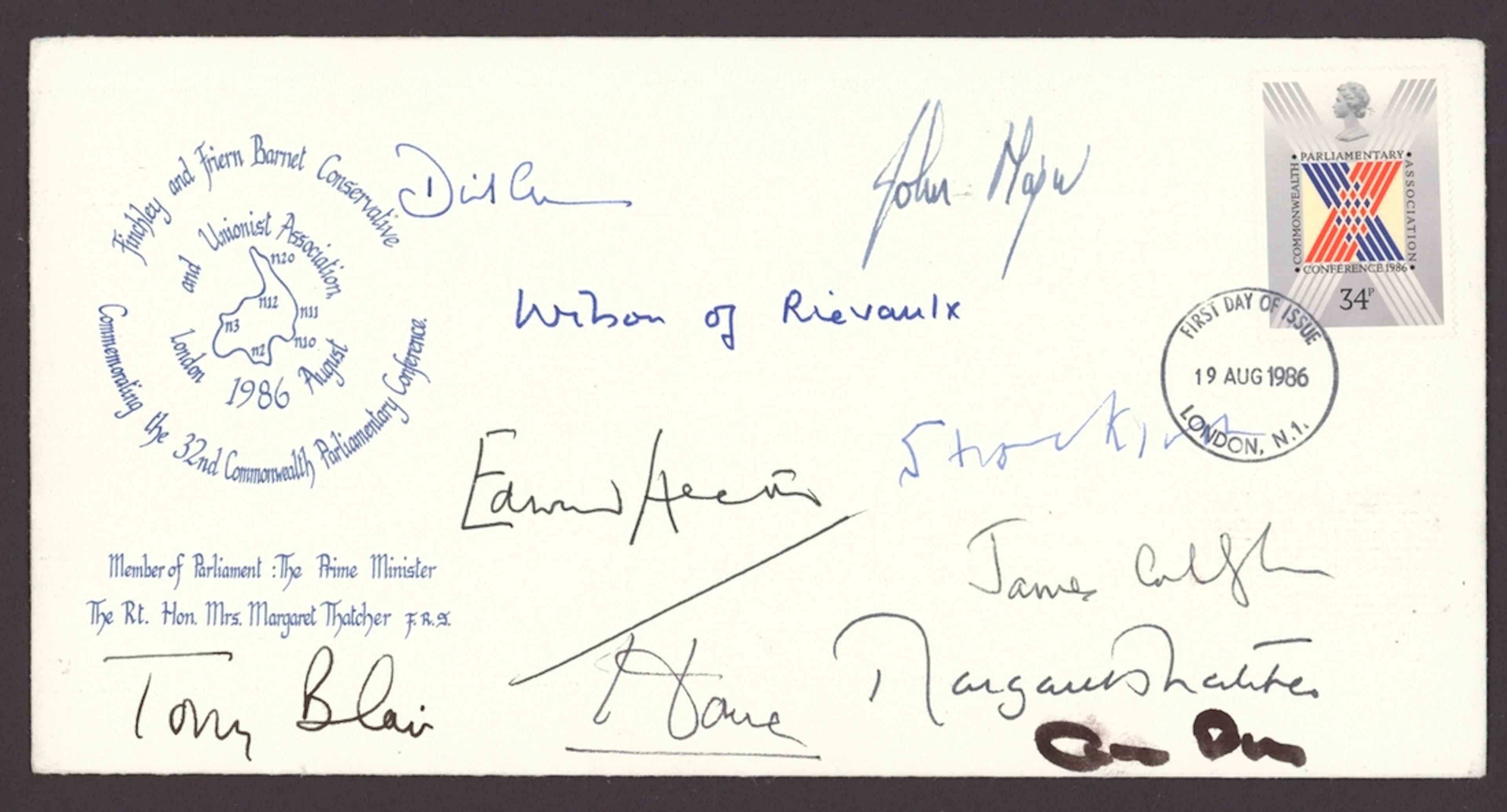 Great Britain Prime Ministers 1986 Commemorative envelope for the