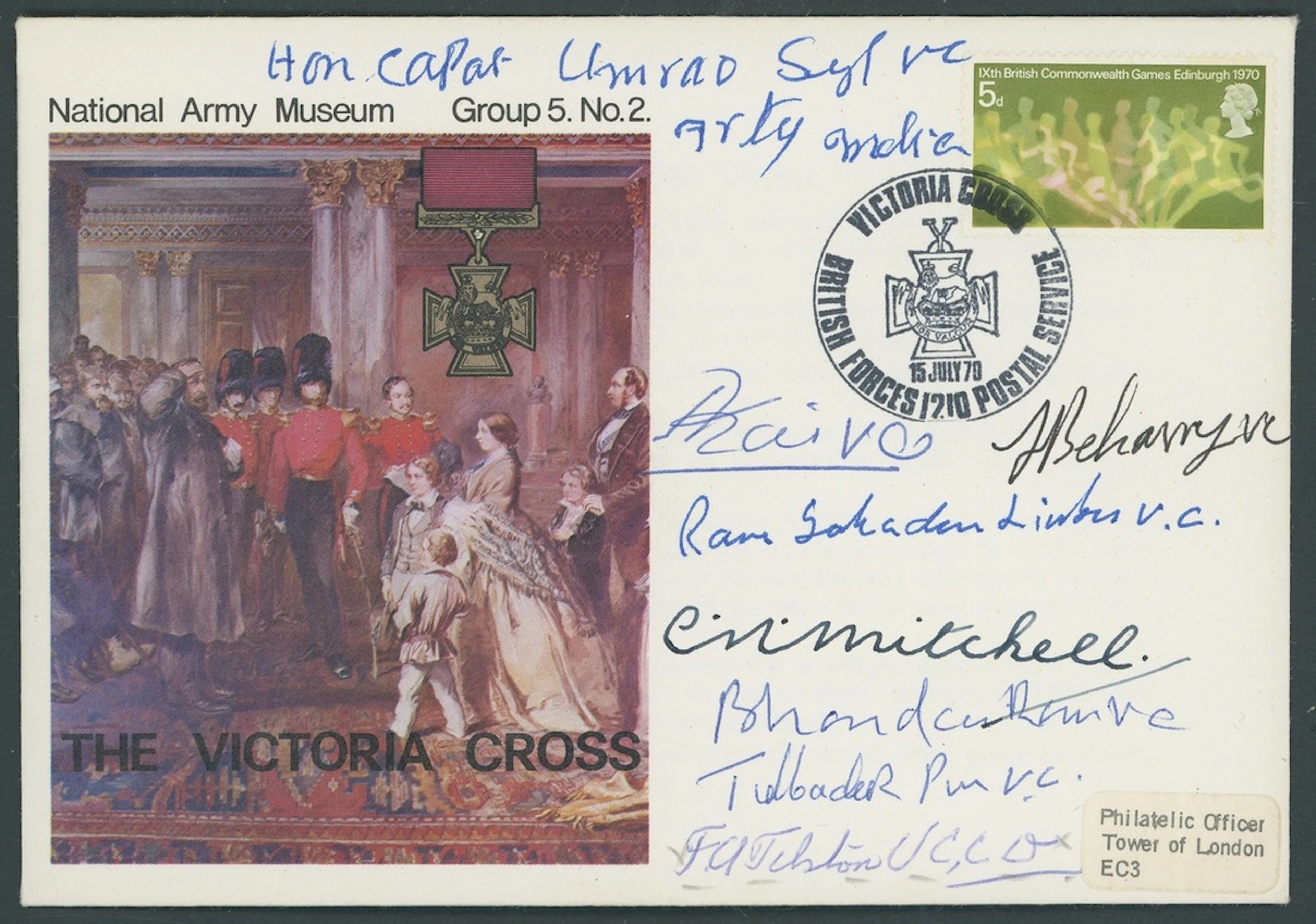 Great Britain Military Victoria Cross 1970 National Army Museum cover