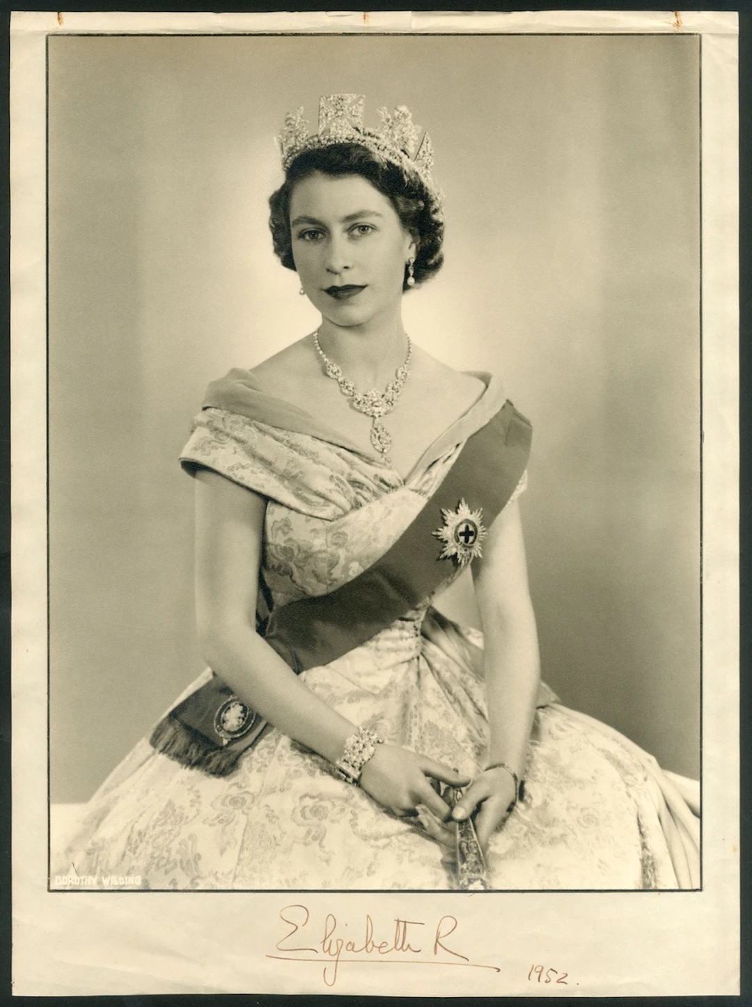 Great Britain Royalty Queen Elizabeth II 1952 Studio photograph of