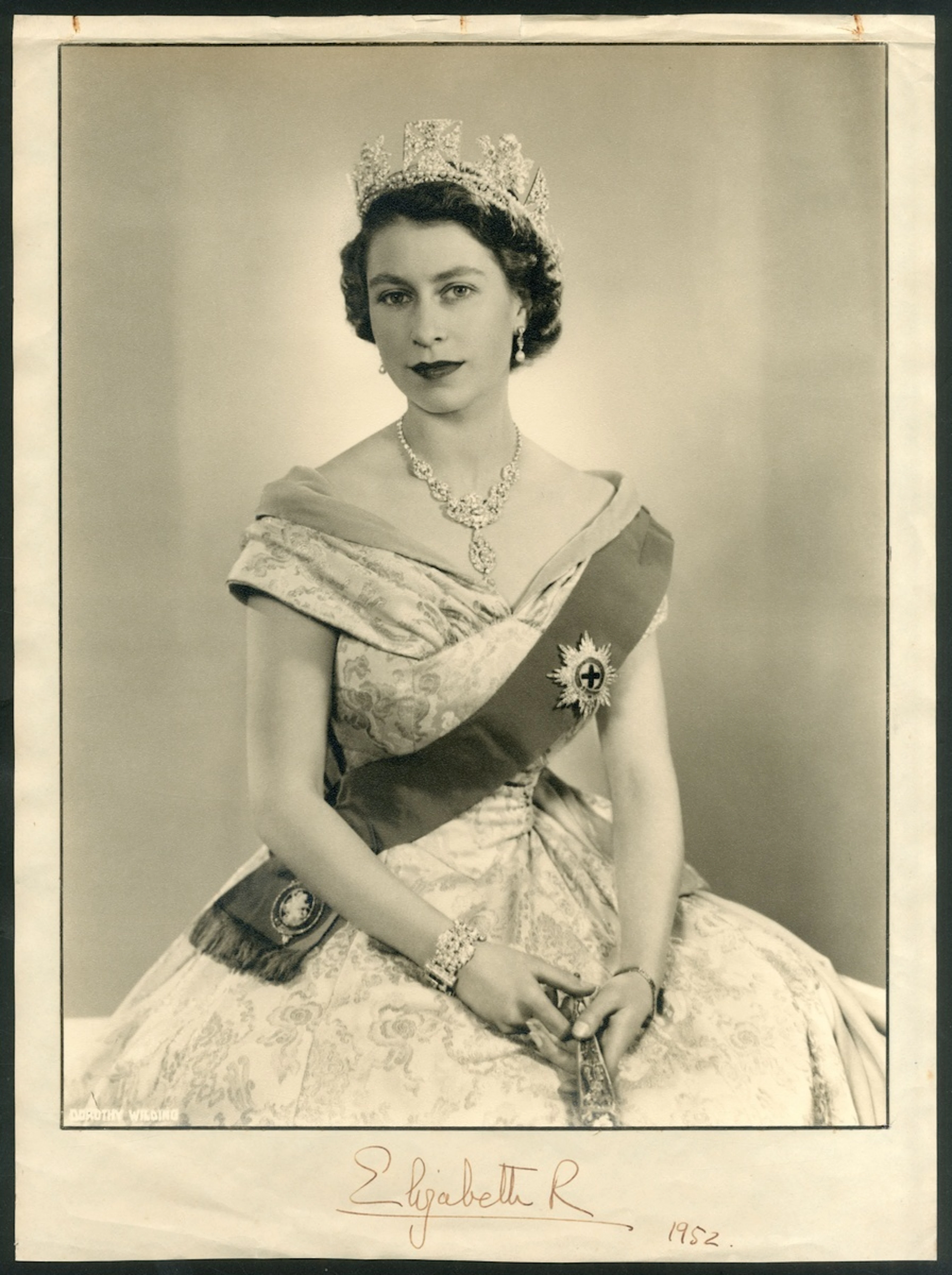 Great Britain Royalty Queen Elizabeth II 1952 Studio photograph of