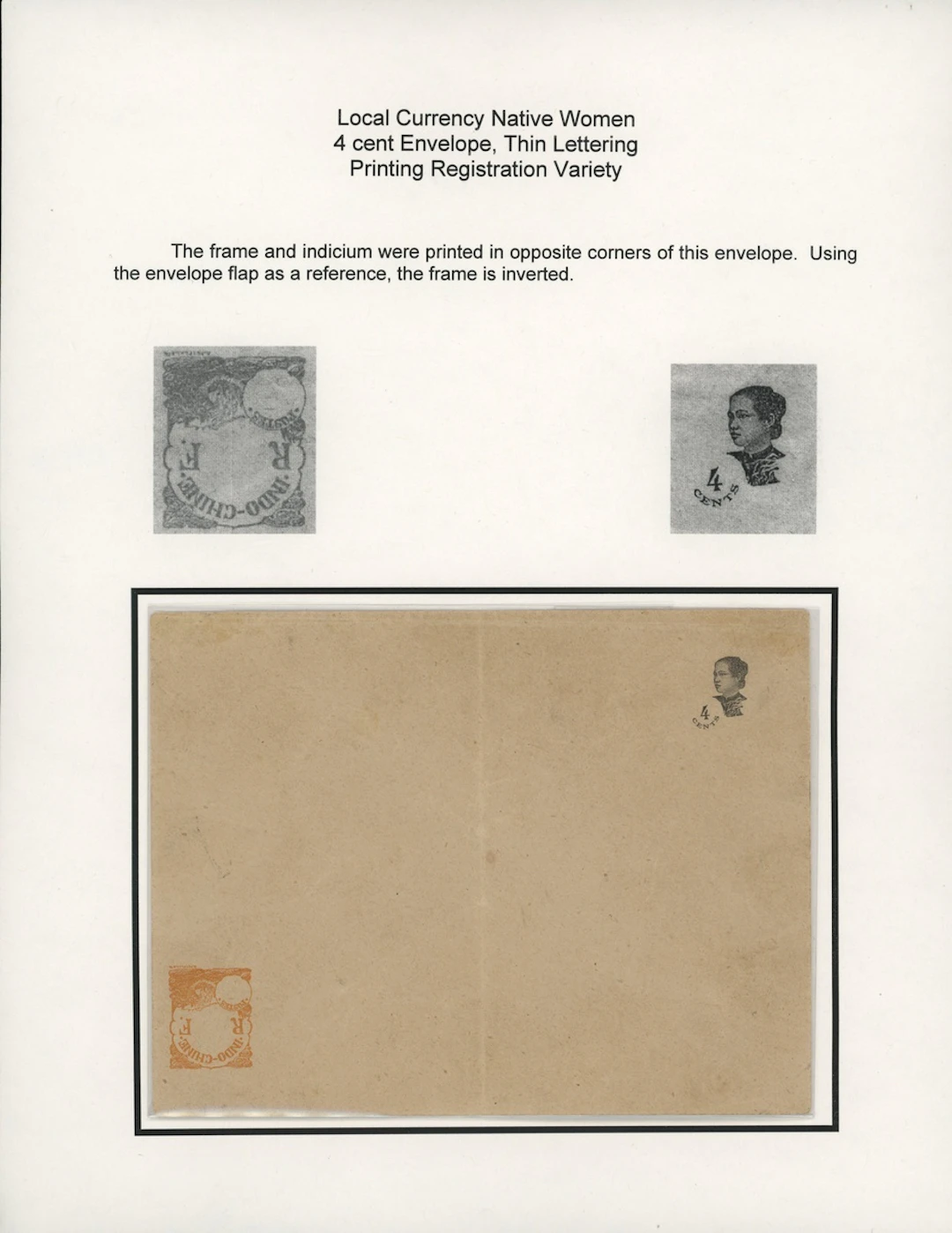 Indo-China French Indo-Chinese Post Office 1922 Native Women issue - stationery