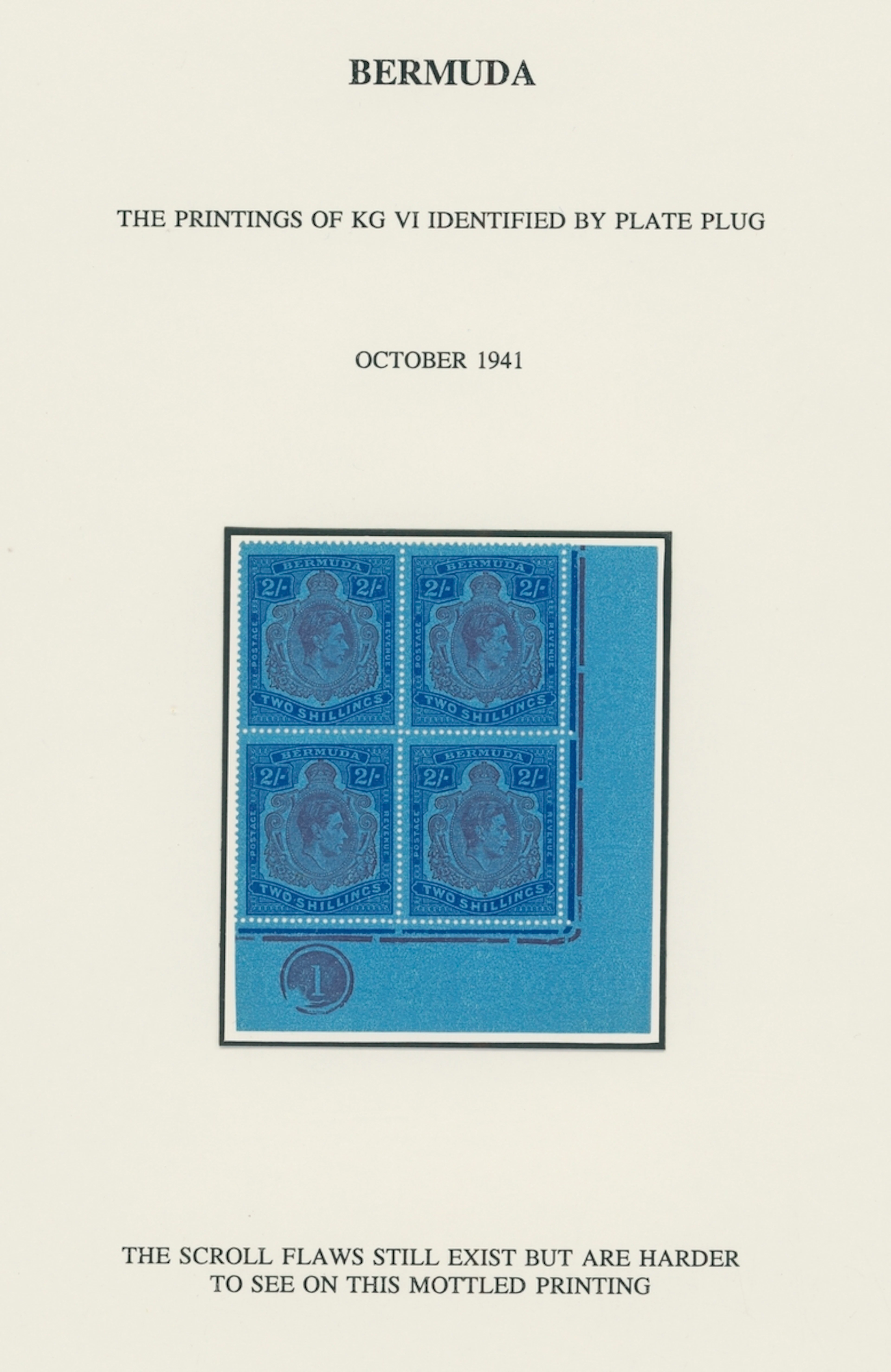 Bermuda 1938-53 Keyplate High Values 1938-53 keyplate mint range from