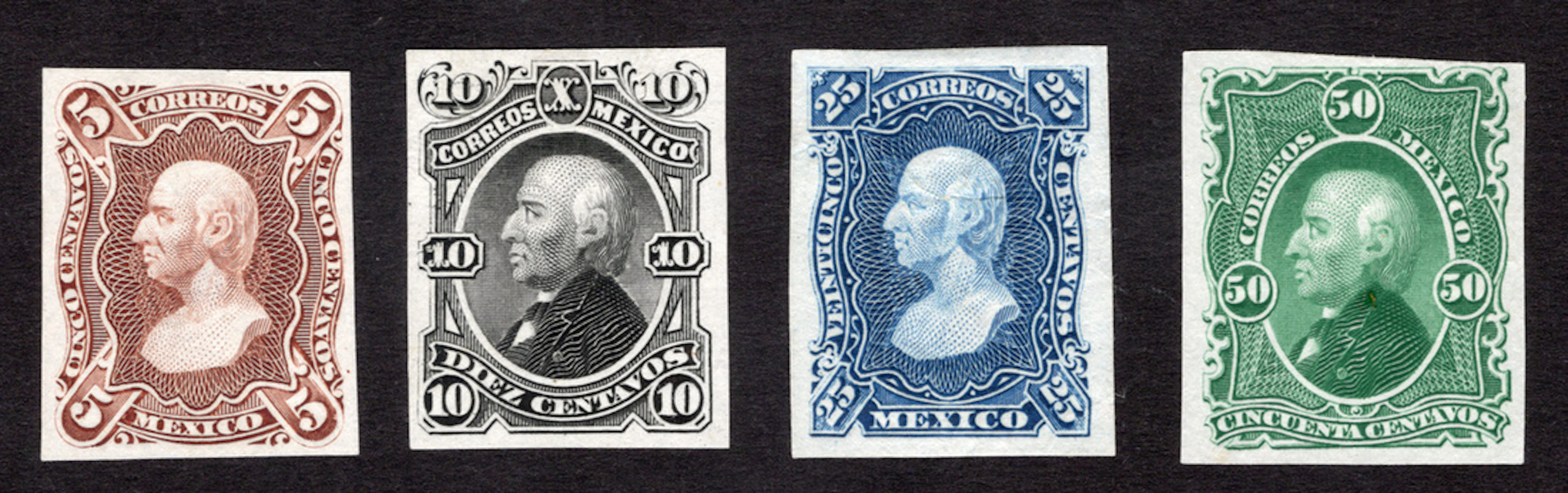 1856-1883 Classic Period 1874, "Hidalgo", 5c. to 100c., group of eleven