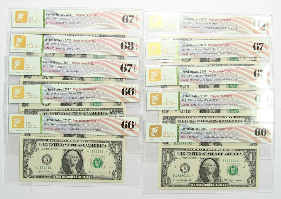 United States, Federal Reserve Note, Boston / New York, replacement