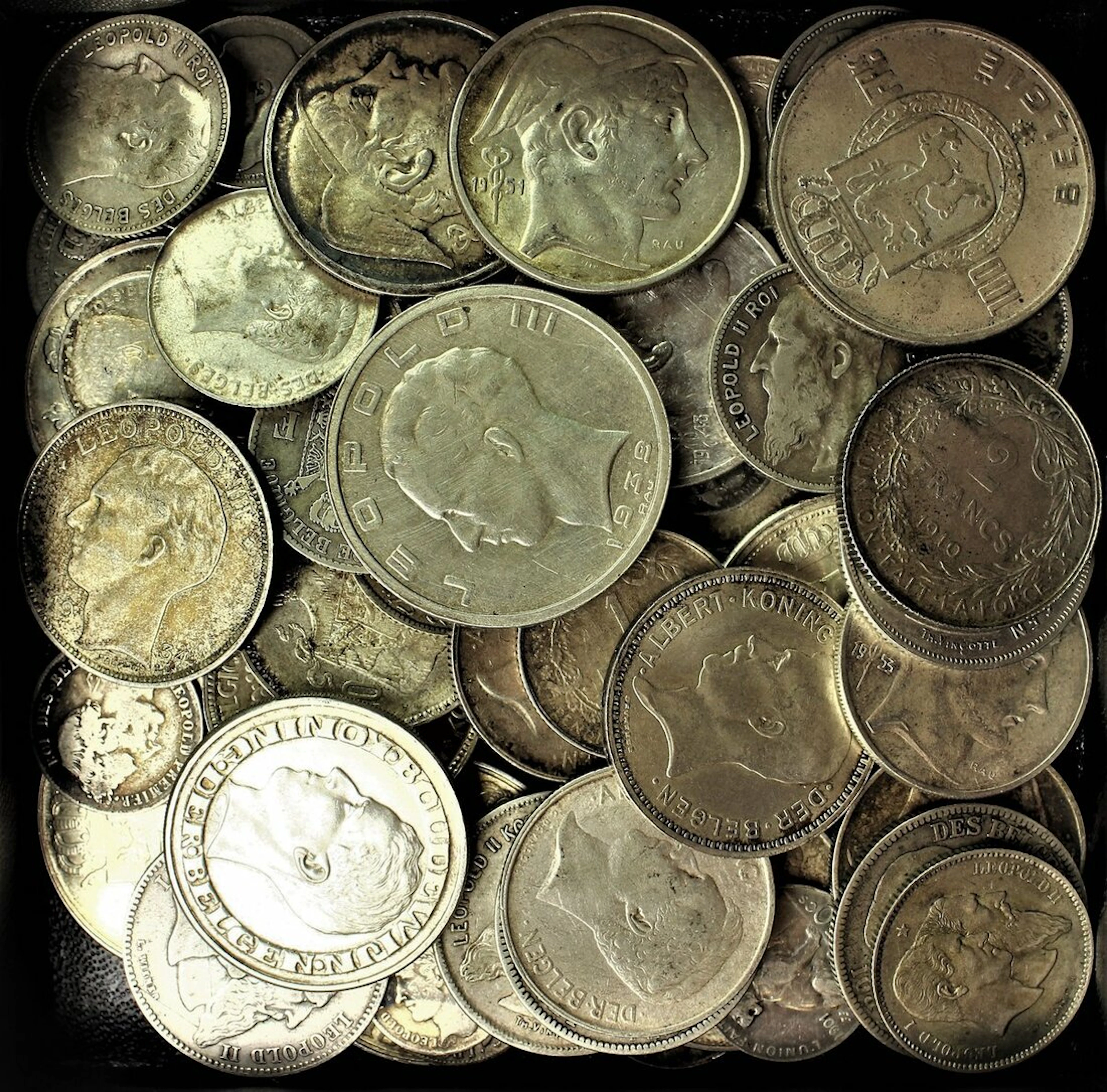 Belgium, Kingdom, a substantial series, including, pre-WW1 [73]; 2-Francs