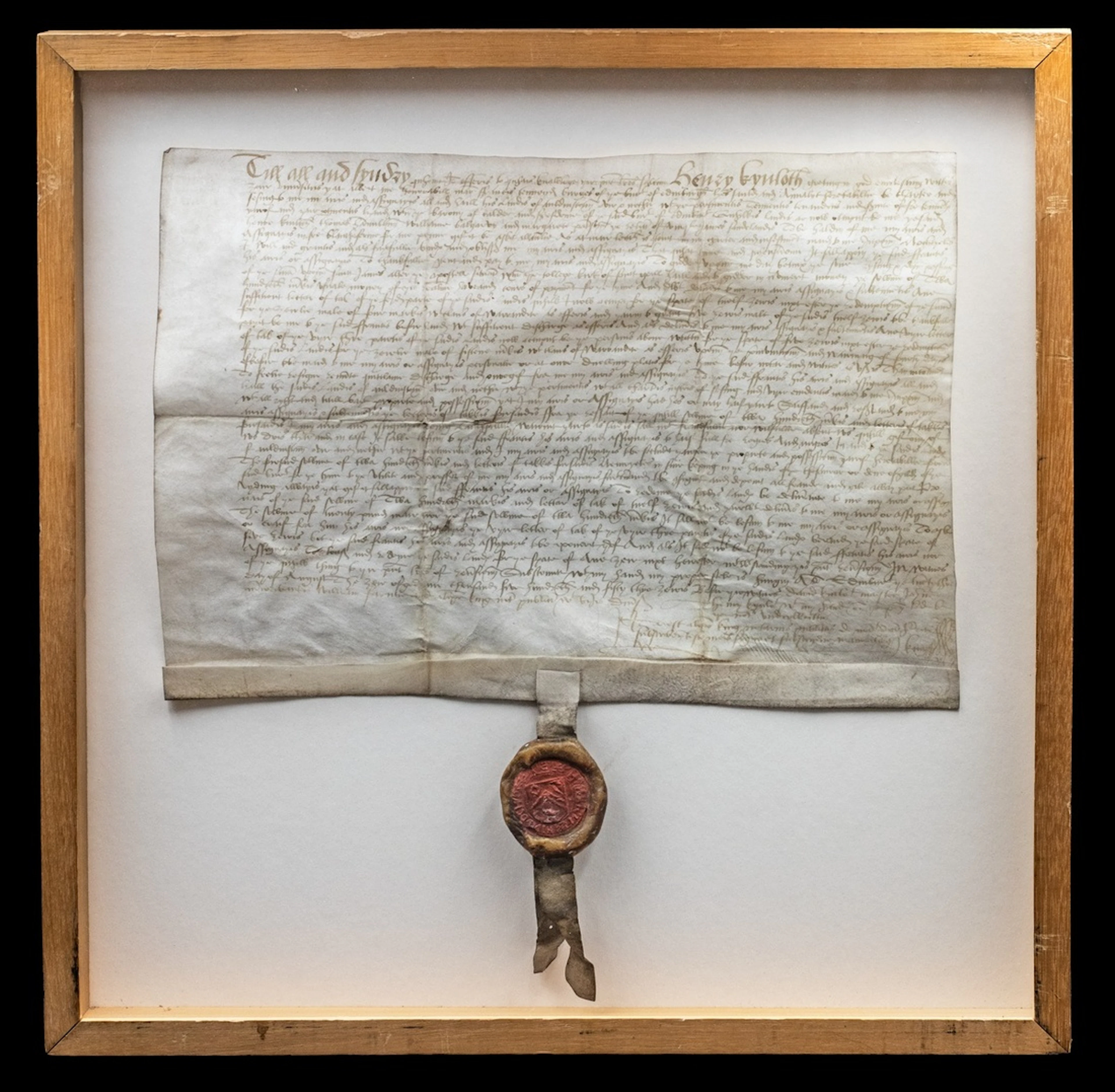 Scotland Edinburgh C.1570 Document produced for Henry Kinloch, merchant