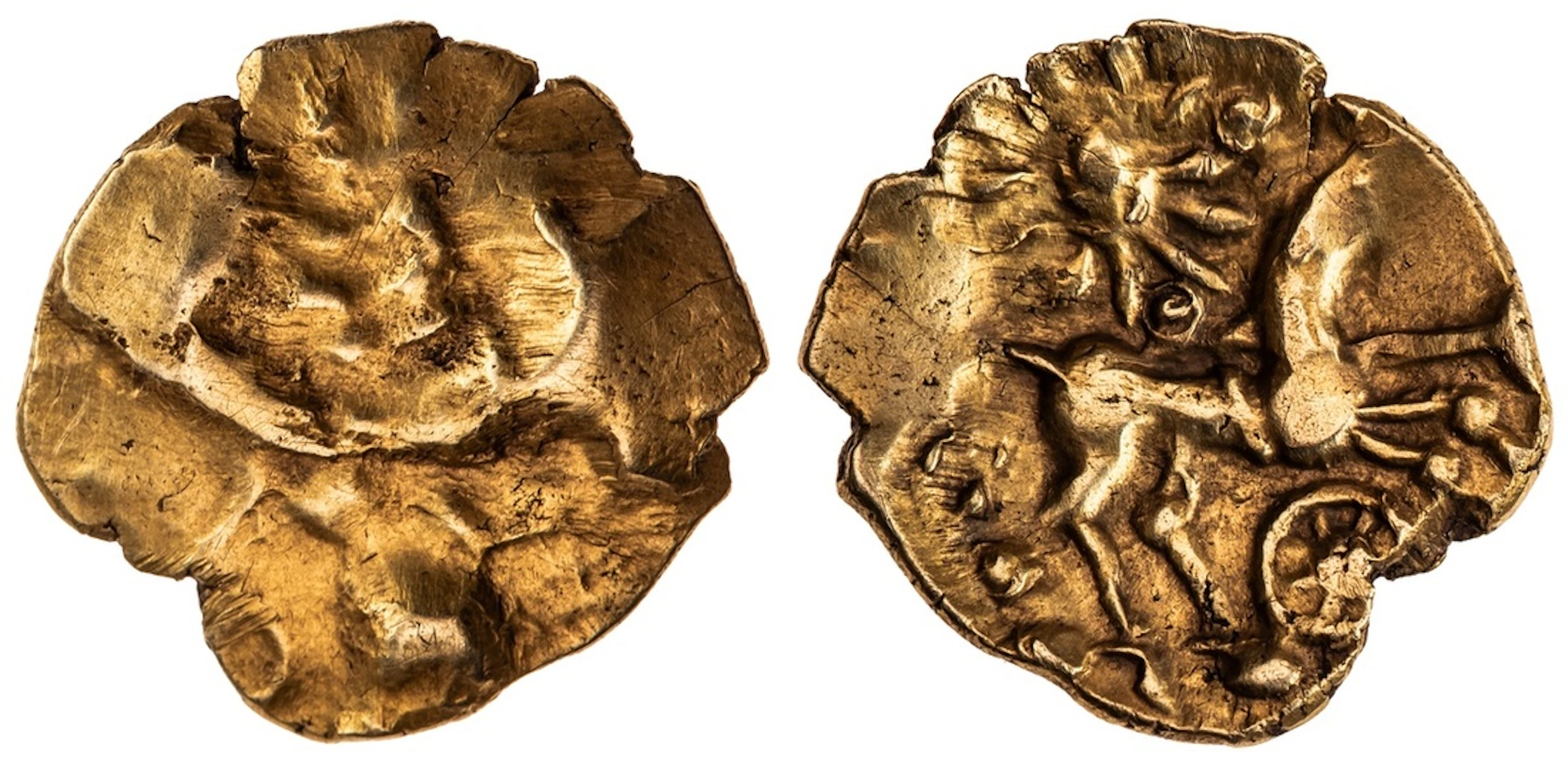 Regni & Atrebates, AV Quarter-Stater, 'Selsey Dahlia, Damaged Die'