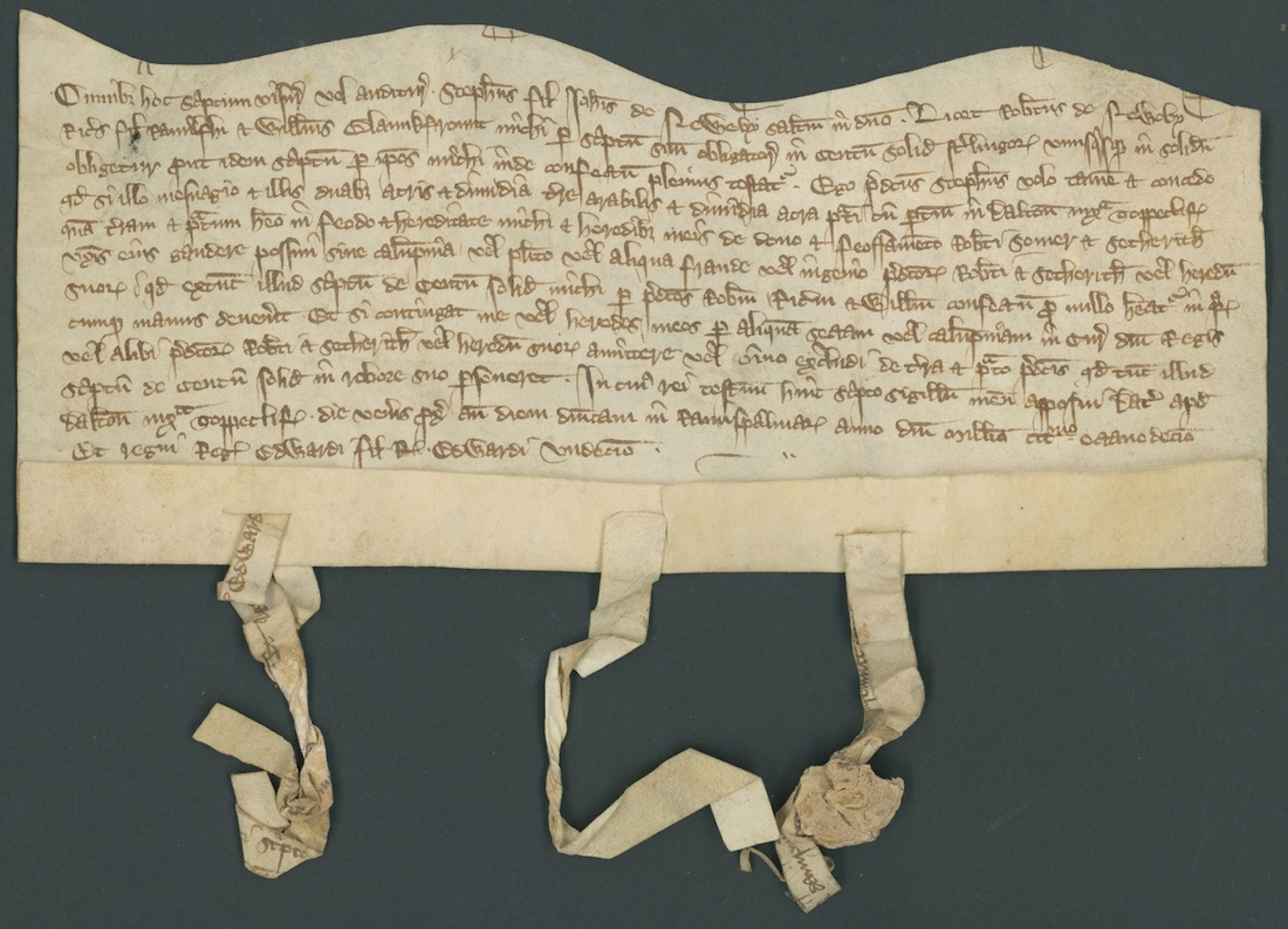 England Yorkshire Defeasance 1318 Vellum document in Latin dated 14
