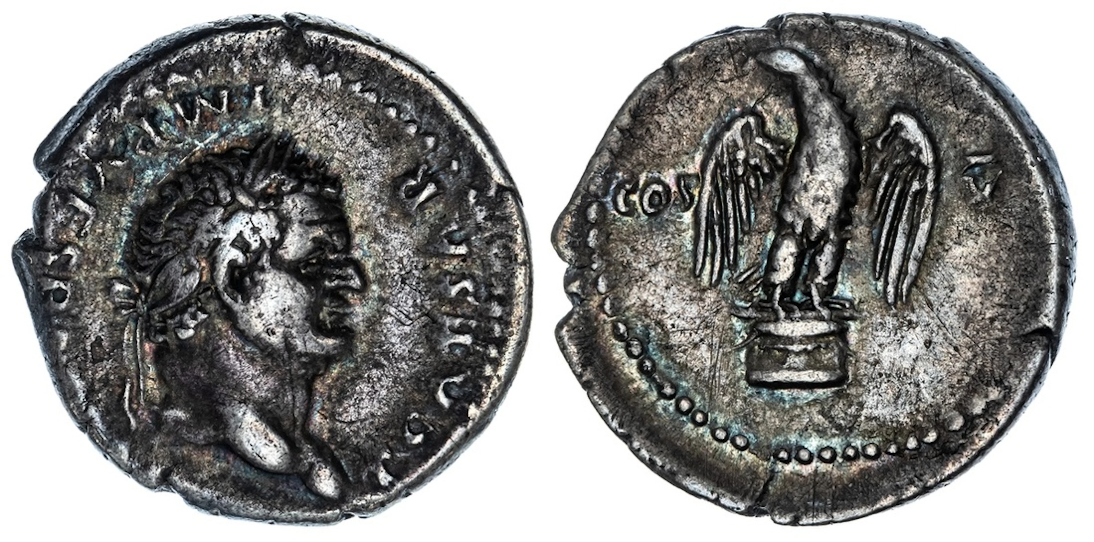 Roman Empire, Titus, as Caesar (AD 69-79), AR Denarius, struck 76