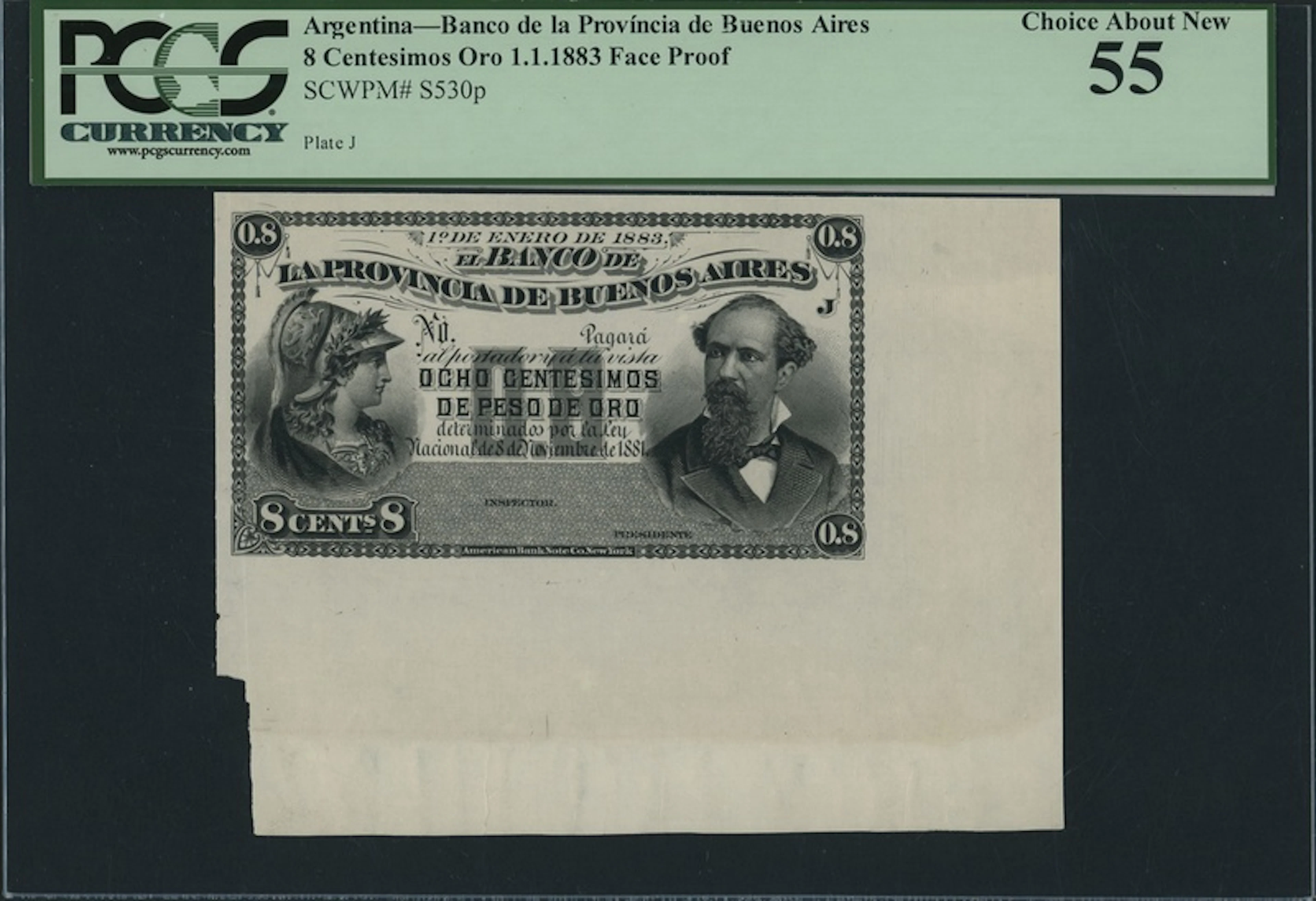 Banco de la Provincia De Buenos Aires, Argentina, Face Proof for 8