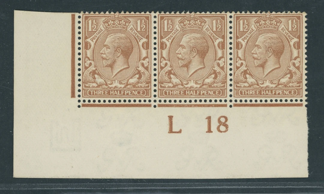 Great Britain King George V 1912-24, Watermark Simple Cypher 1½d.