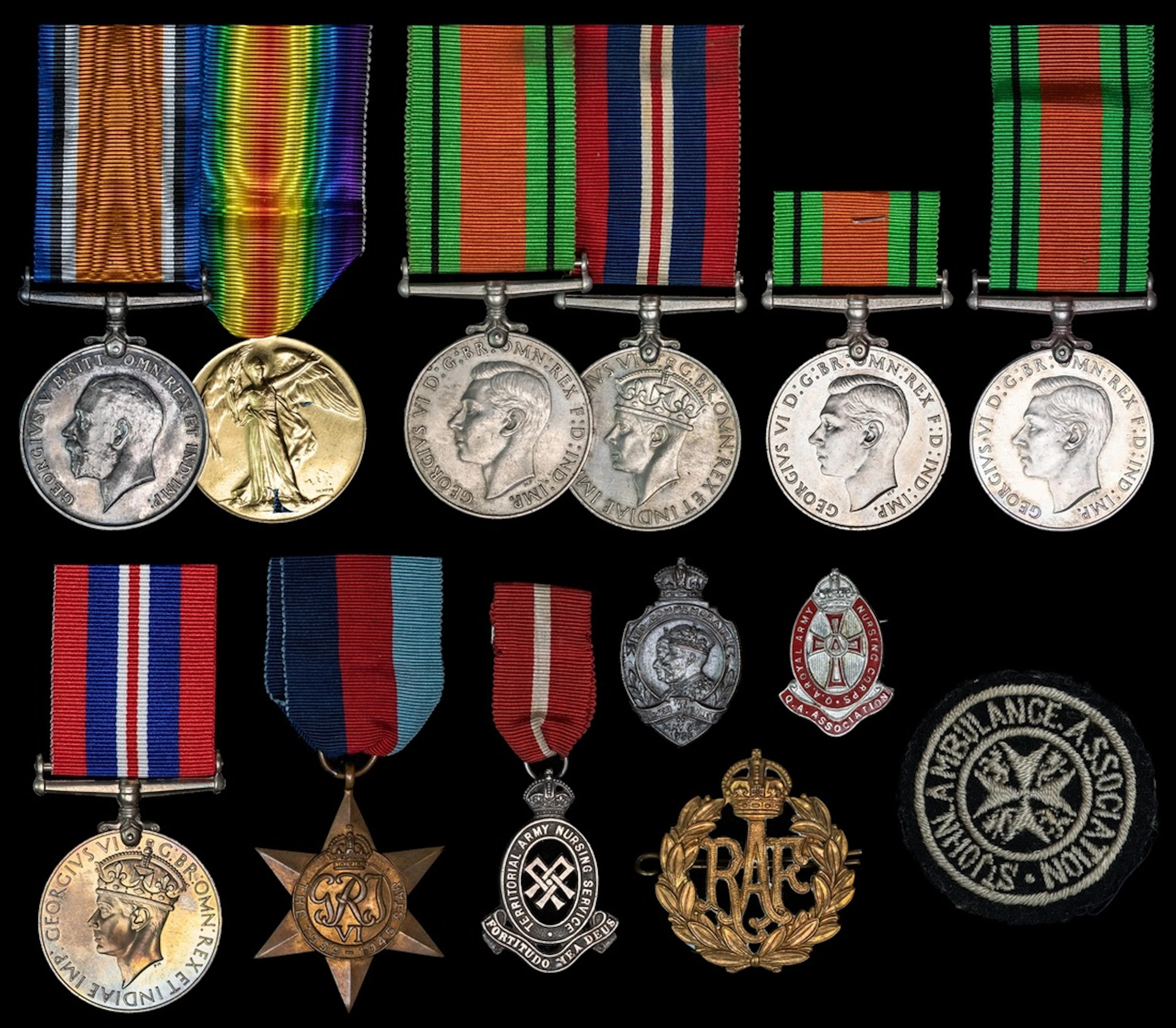 Pair: Private G. W. Rickman, Leicestershire Regiment British War and