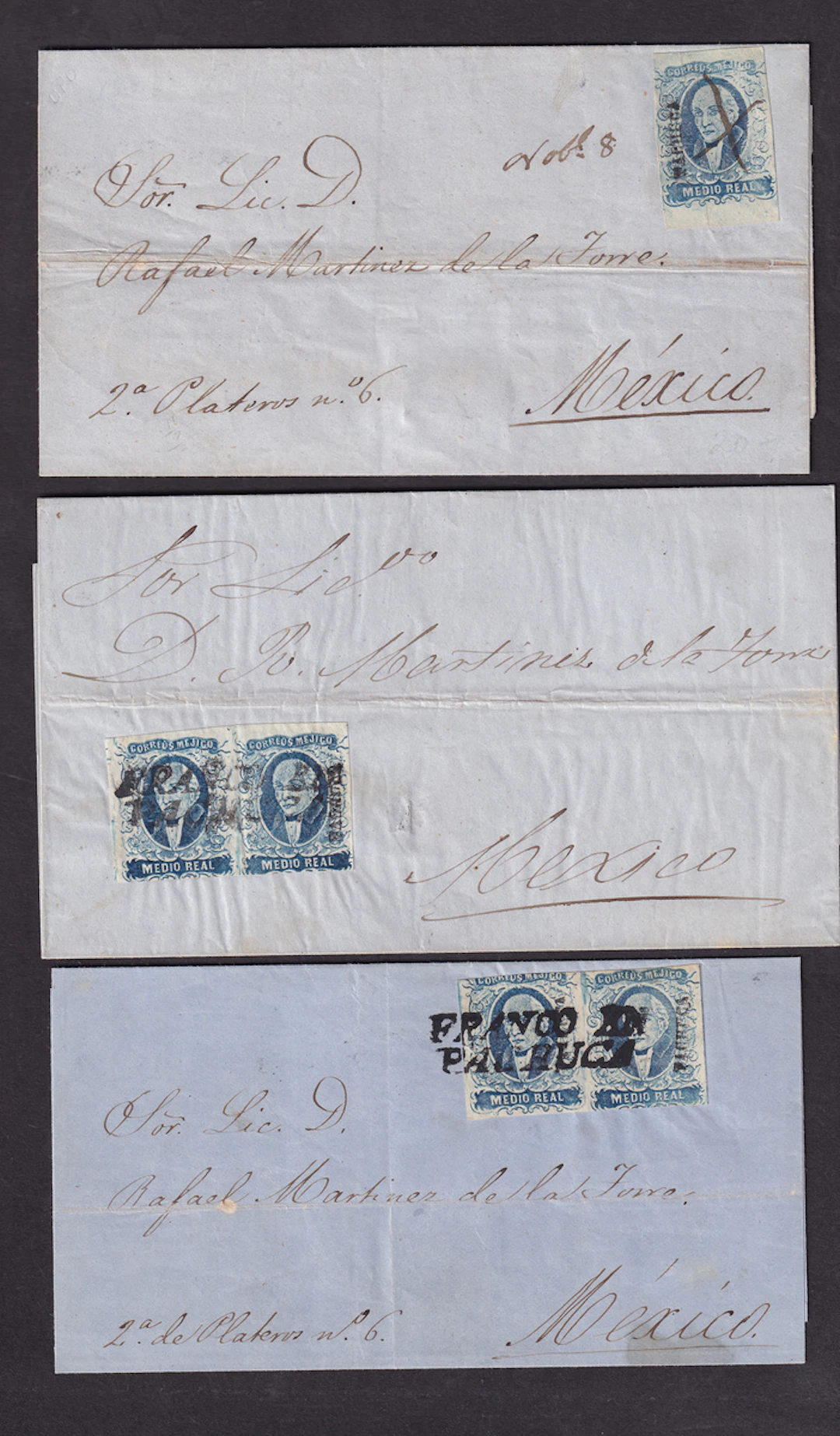 Mexico 1856 "Hidalgos" Issue