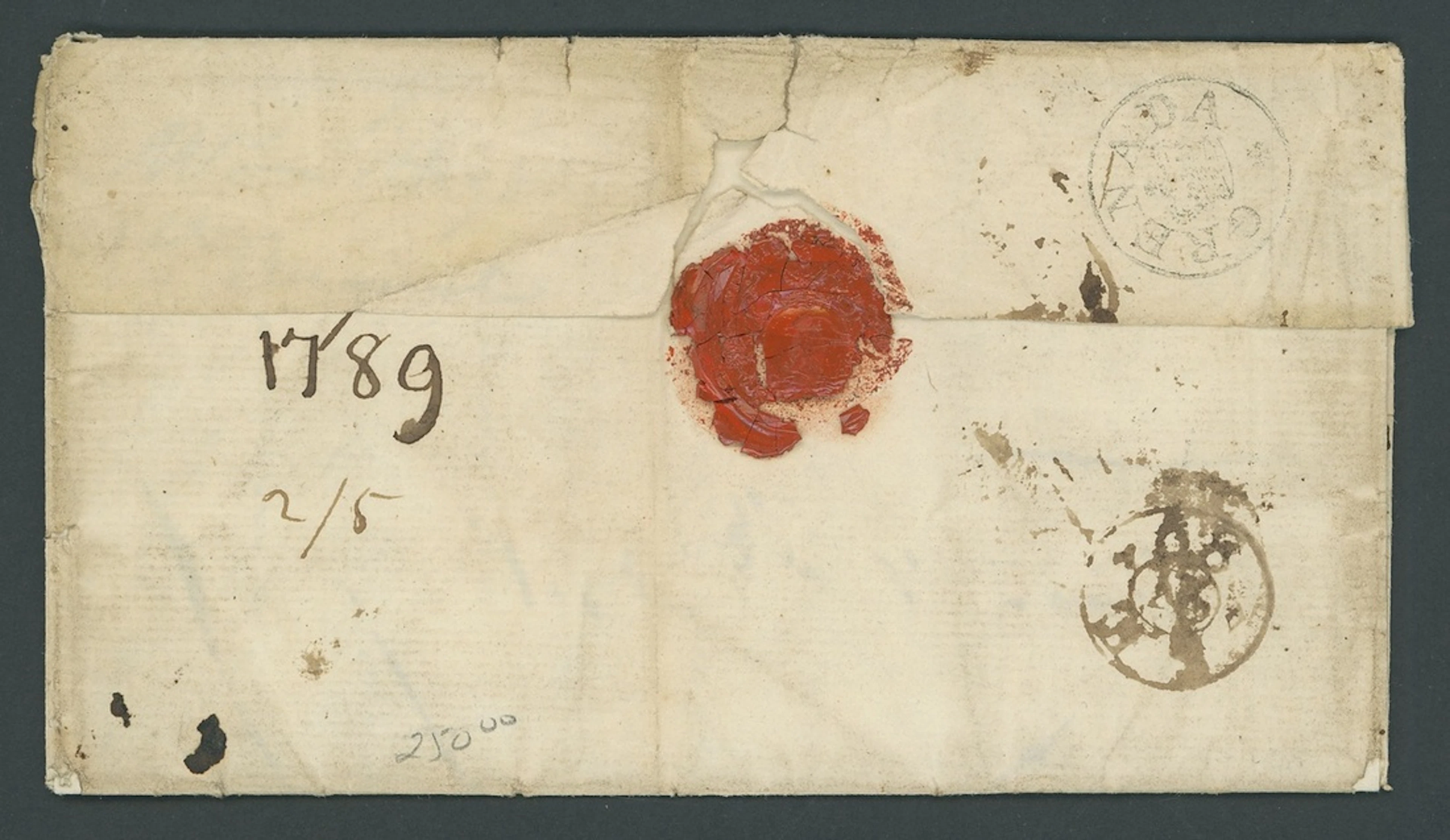Grenada Early Letters and Handstamps 1789 (1 Aug.) Dunlop entire letter
