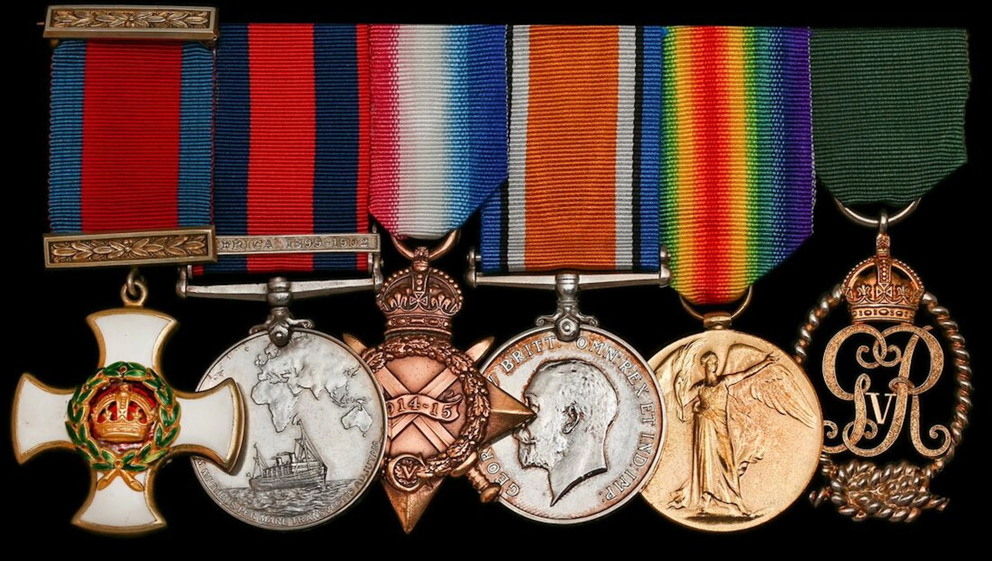 A Great War 1918 ‘Mediterranean’ D.S.O. group of six awarded to Captain
