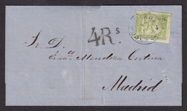 1864-1866 "Eagles" Mexico District. 4r. Green (Fourth Period, 206-1865)