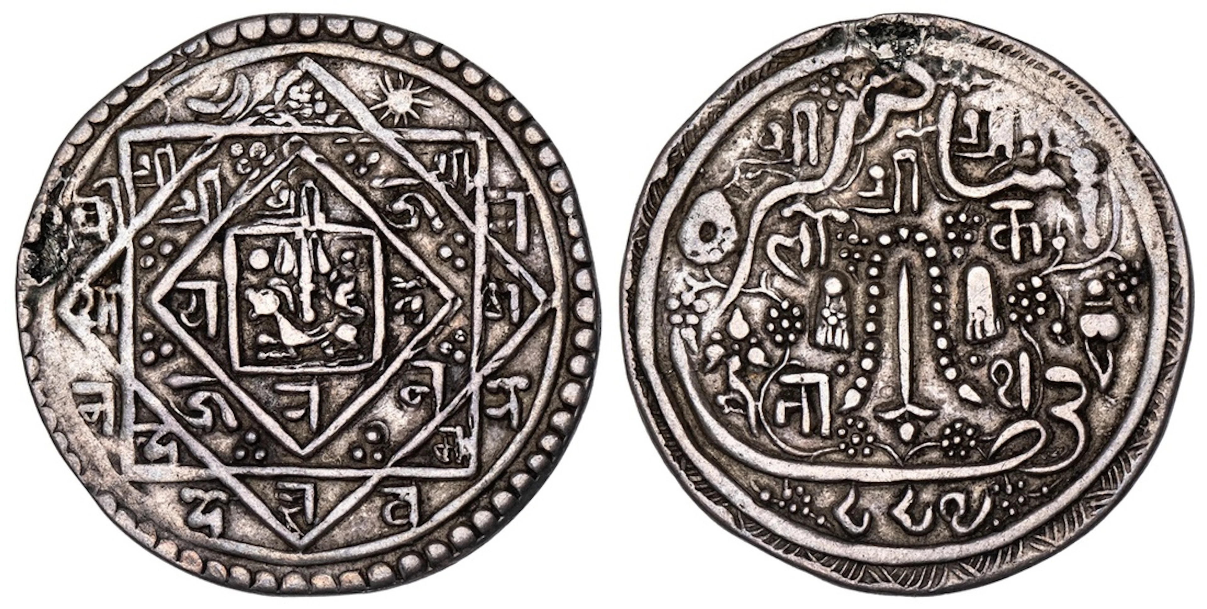 Nepal, Patan, Jaya Tej Narasimha Malla (1765-1768), Mohar, NS 885