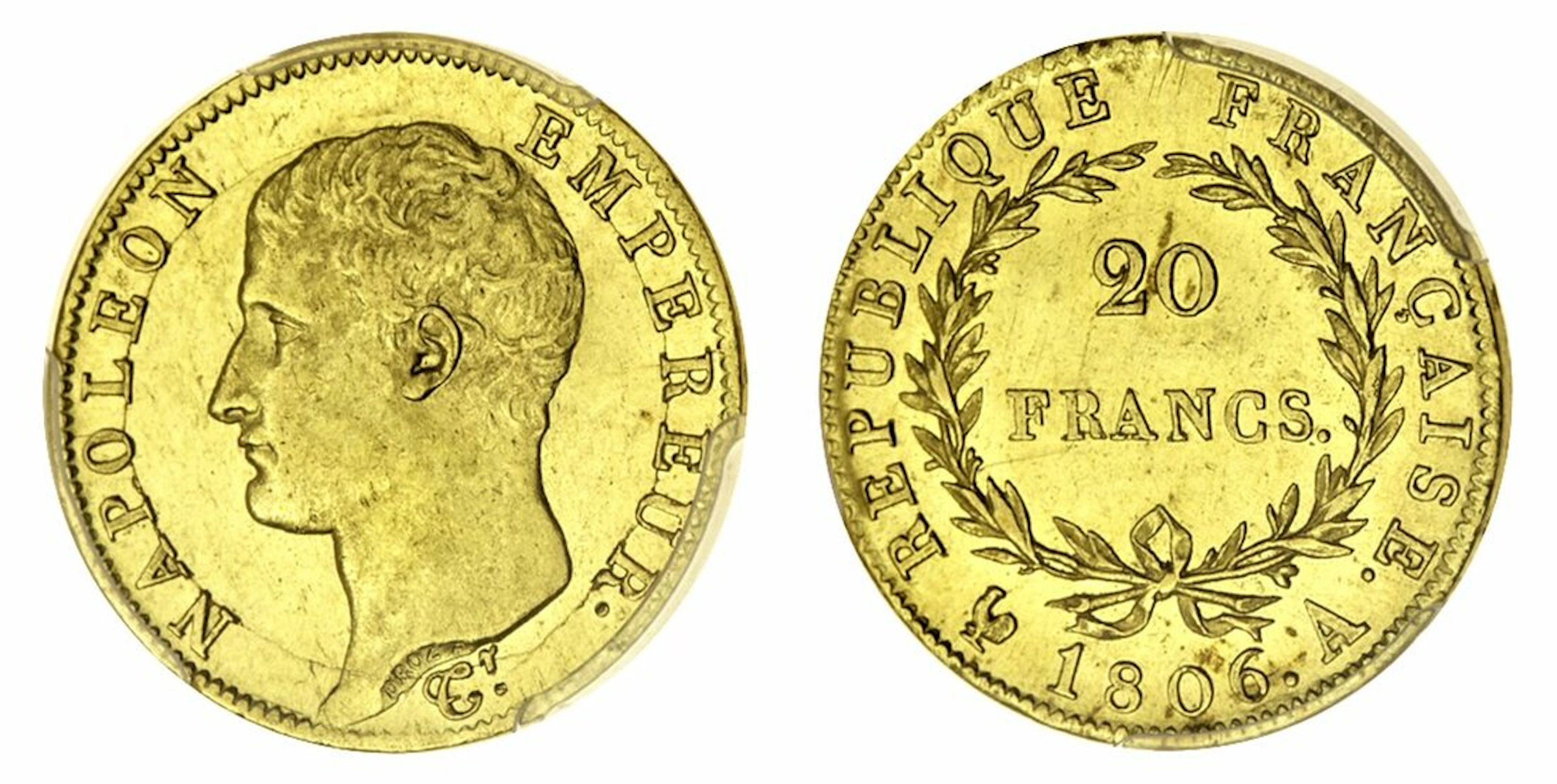 France, First Empire, Napoléon Bonaparte (1804-14), gold 20-Francs