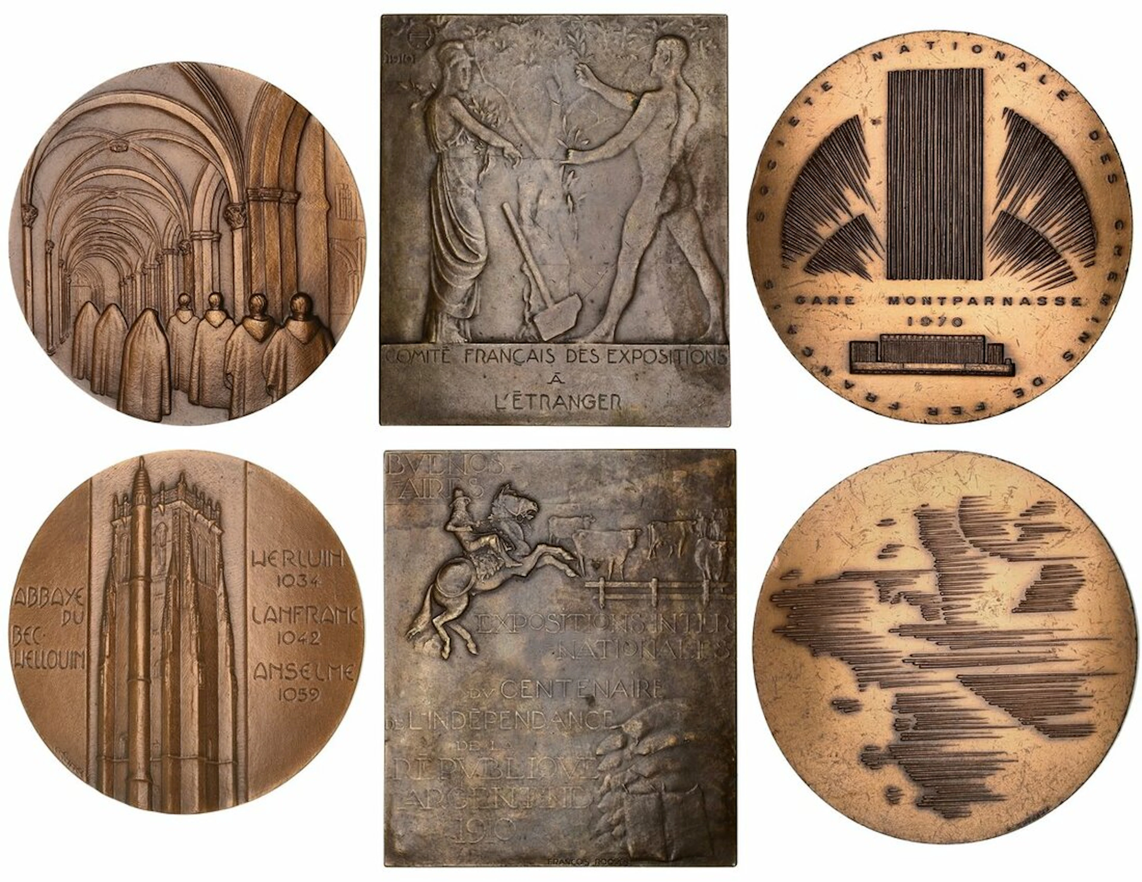 France, Abbaye Notre-Dame du Bec Hellouin, AE Medal, 1979, by C. Emmel
