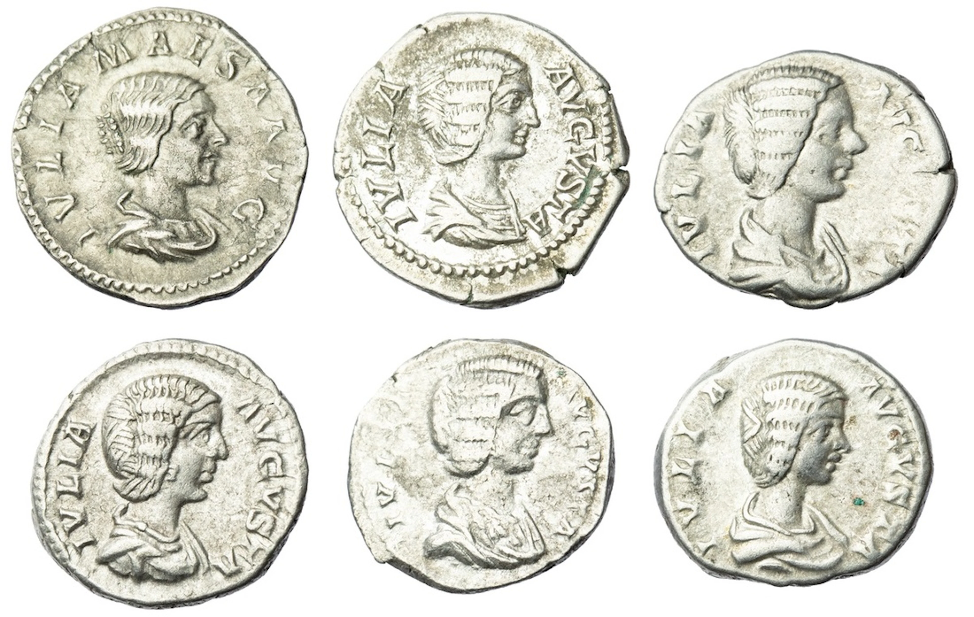 Roman Empire, a Selection of AR Denarii (6): i) Julia Domna, wife