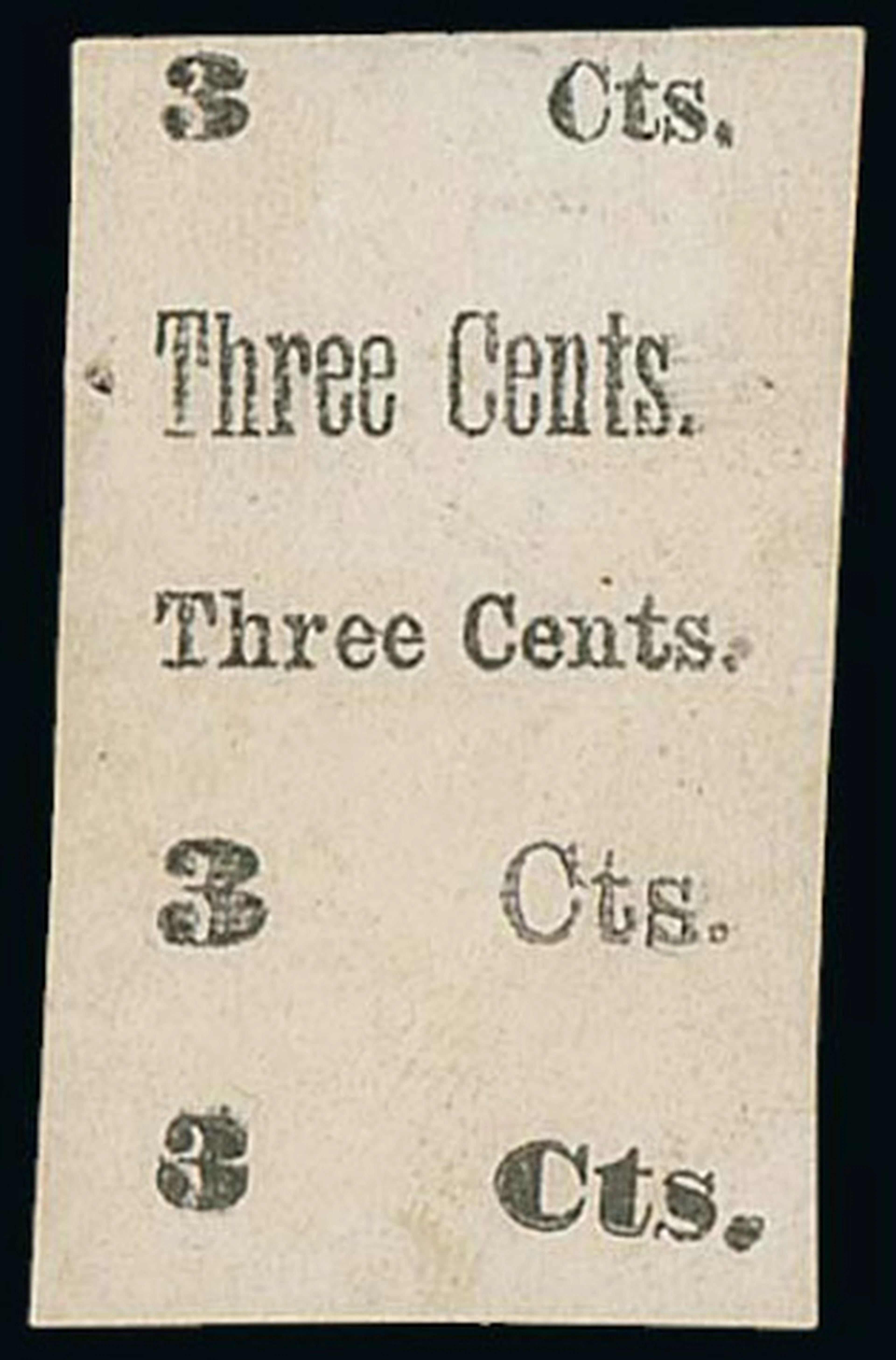 Sarawak 1918 Red Cross Essay A piece showing five different 3c. surcharges