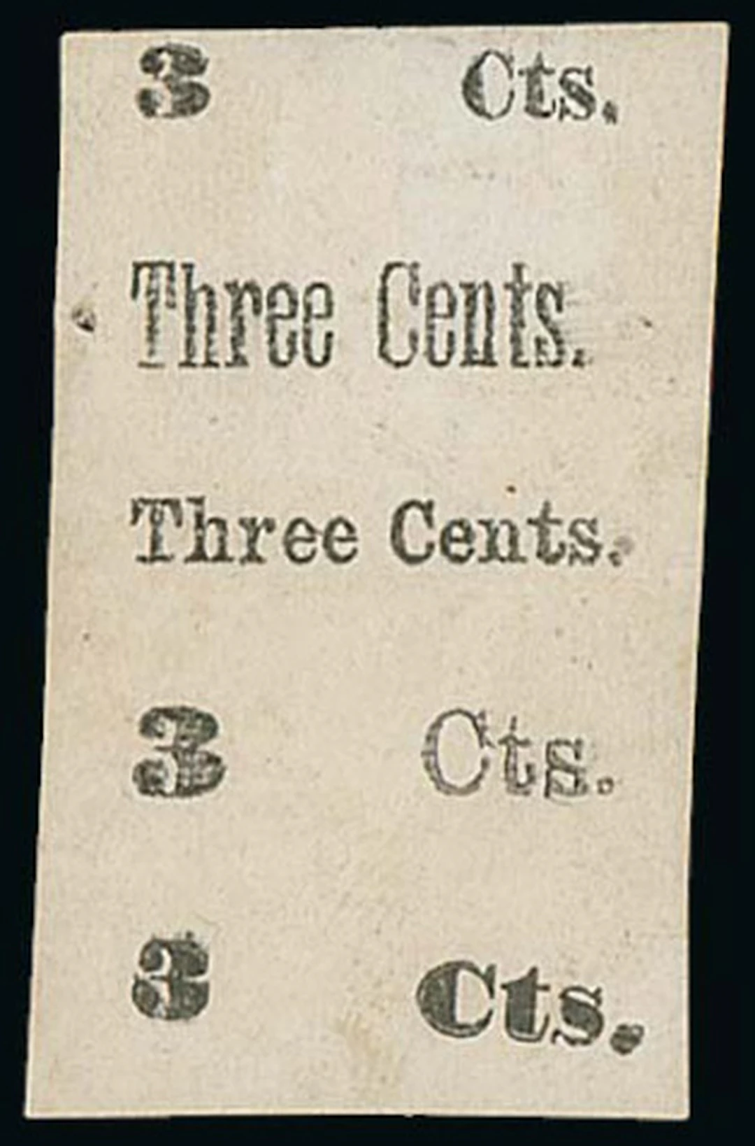 Sarawak 1918 Red Cross Essay A piece showing five different 3c. surcharges
