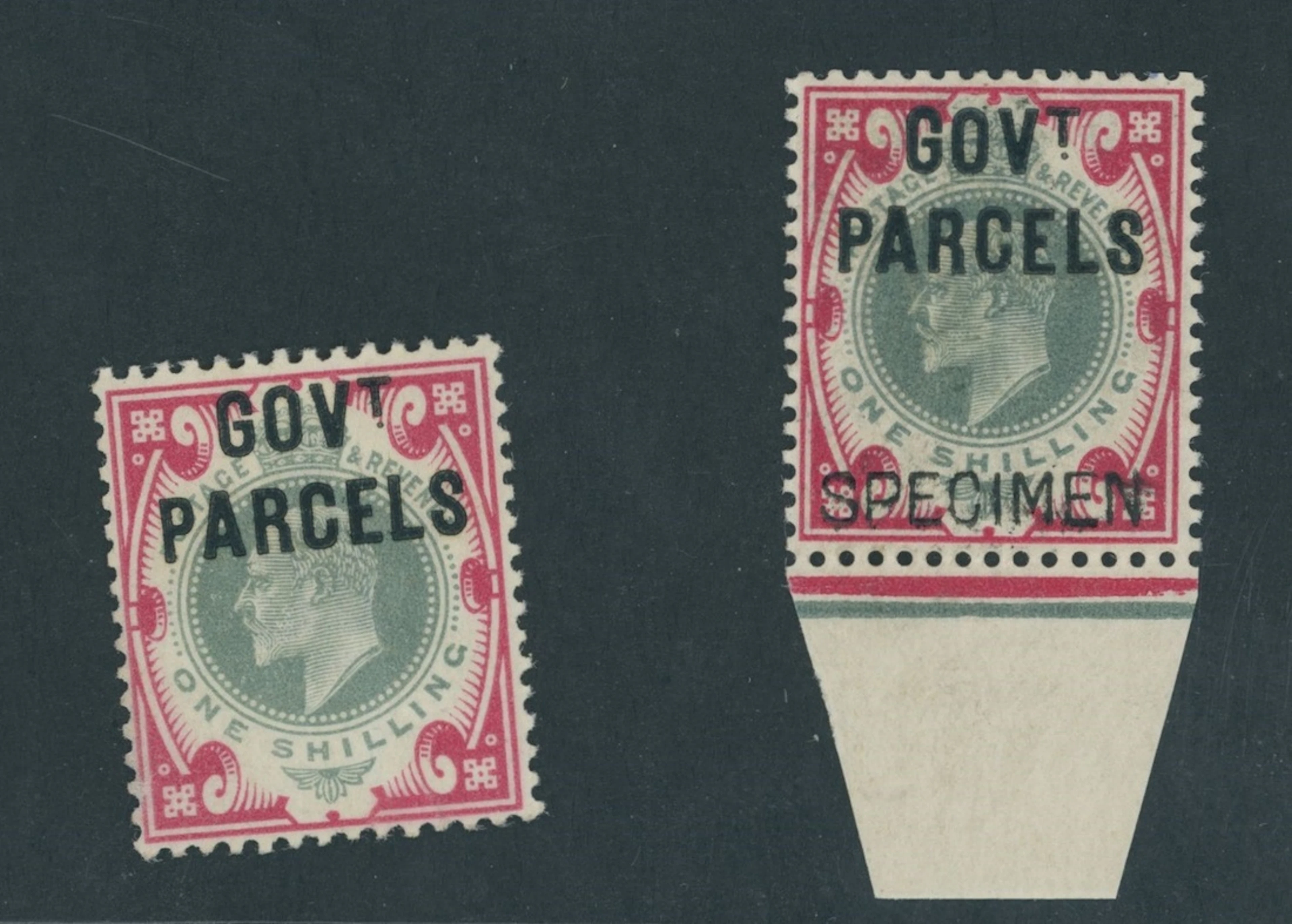 Great Britain Officials Government Parcels 1902 1/- dull green and