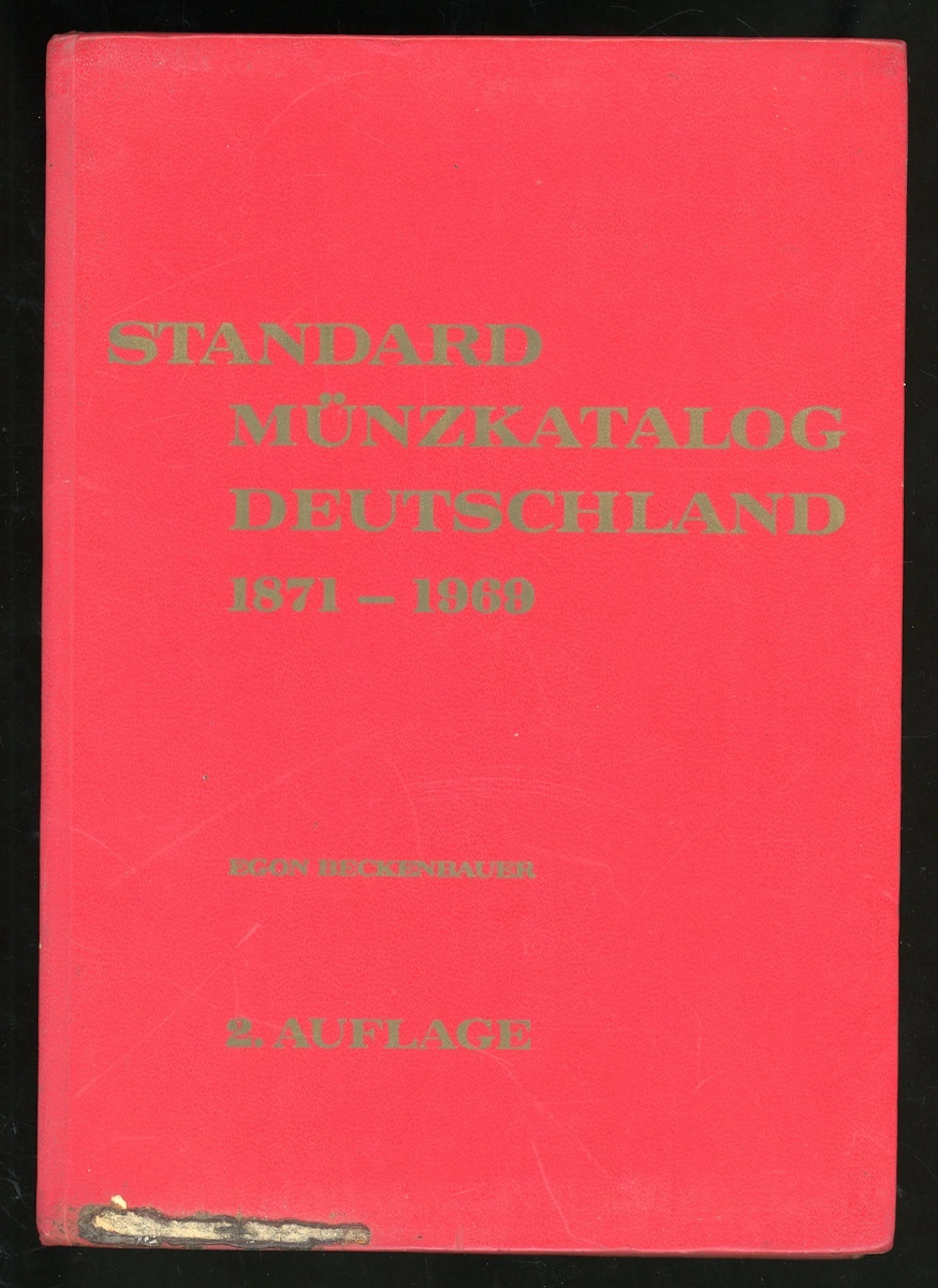 Literature, Standard Munzkatalog Deutschland, 1871-1969, by Egon Beckennbauer