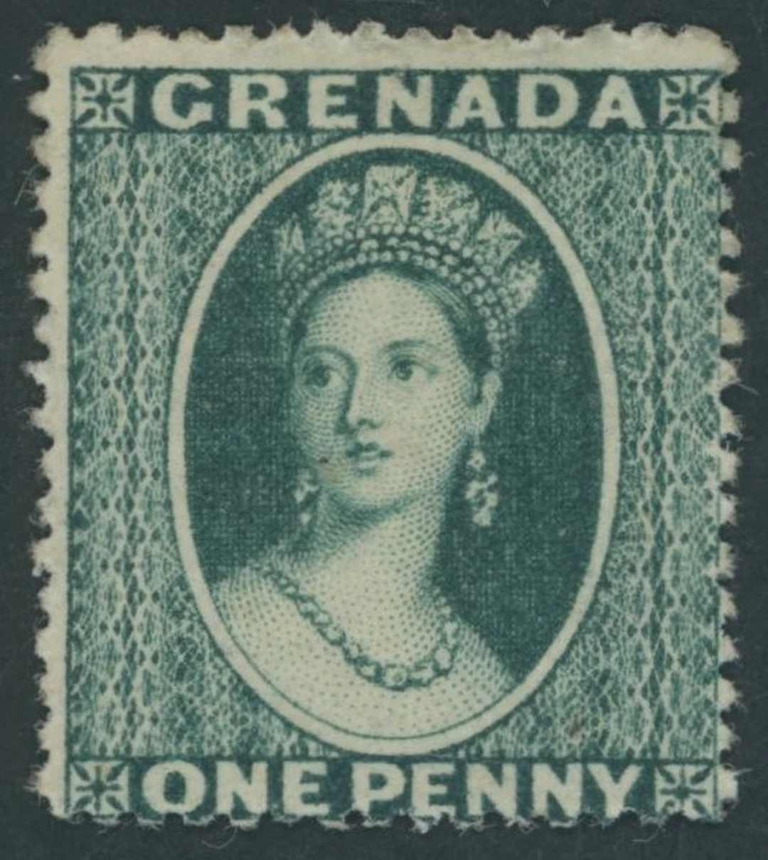 Grenada Issued Stamps 1861-62 no watermark, rough perf 14 to 16 1d.