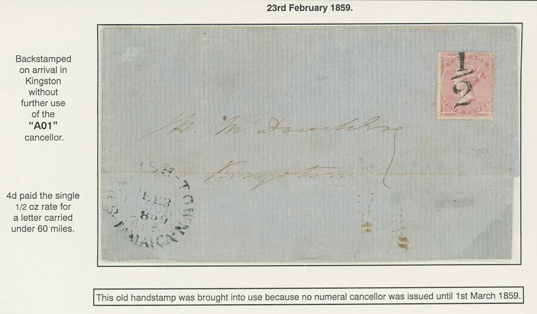 Jamaica Great Britain used in Jamaica Imperial Issues used at Post