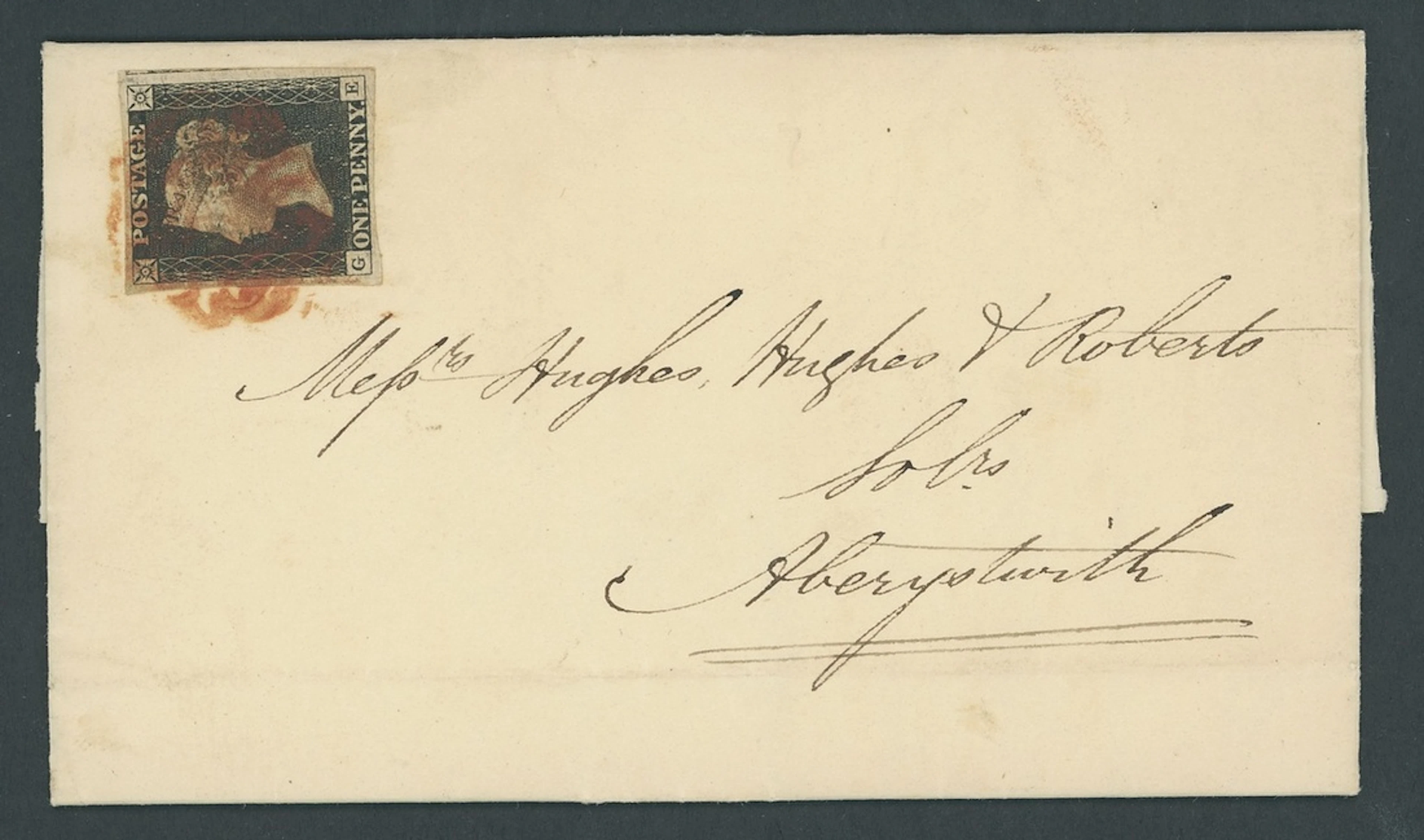 Great Britain 1840 One Penny Black Plate 2 GE, good to very large