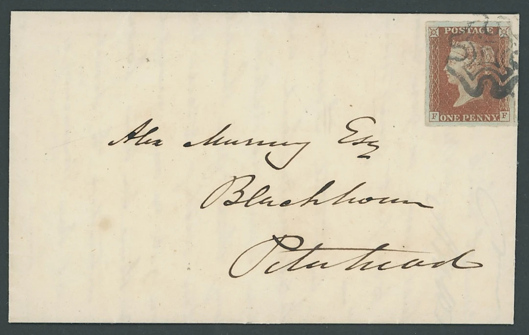 Great Britain 1841-53 One Penny Red-Brown "Black" Plates Plate 11: