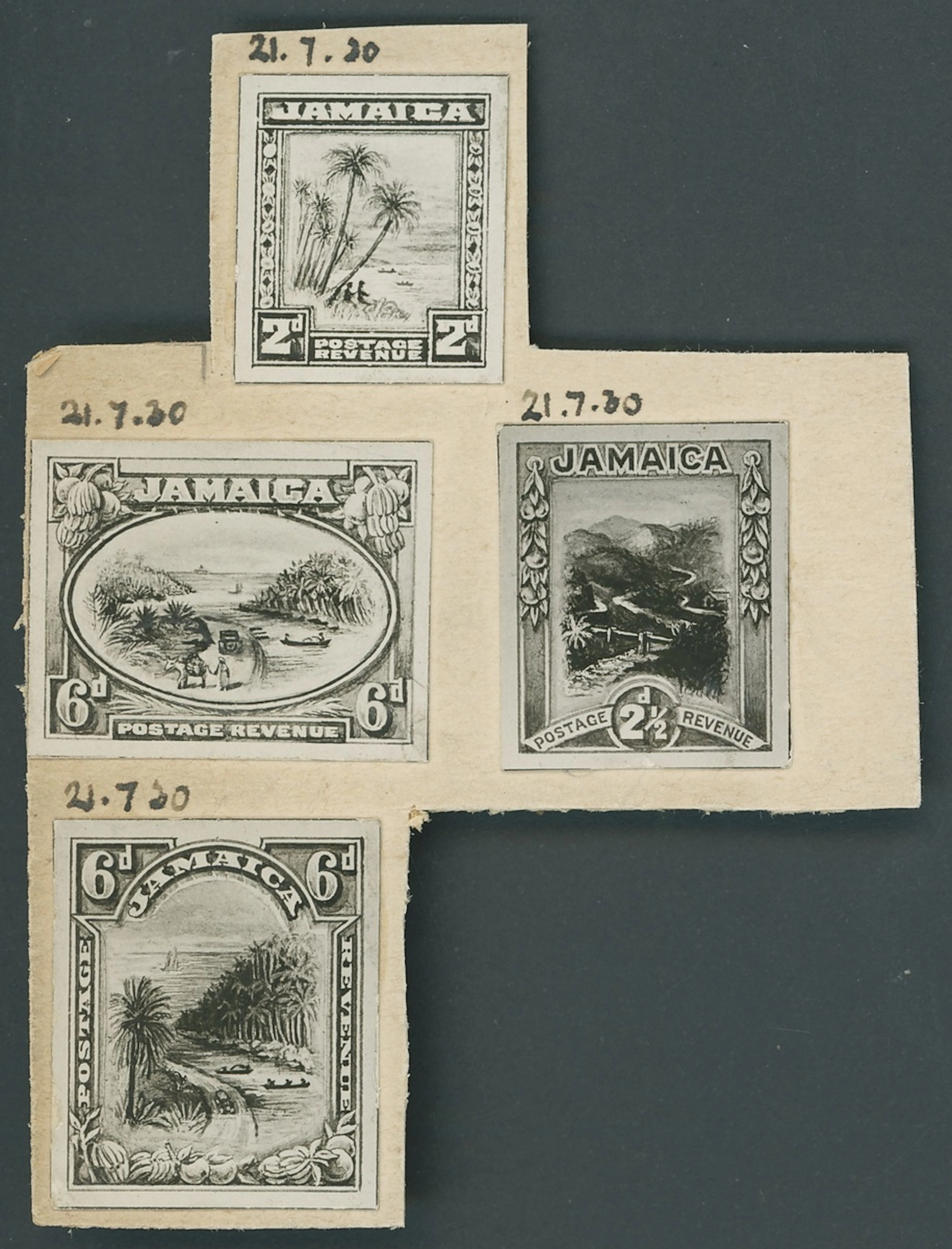 Jamaica 1932 Pictorial 2d., 2½d. and 6d. (two different designs) photographic