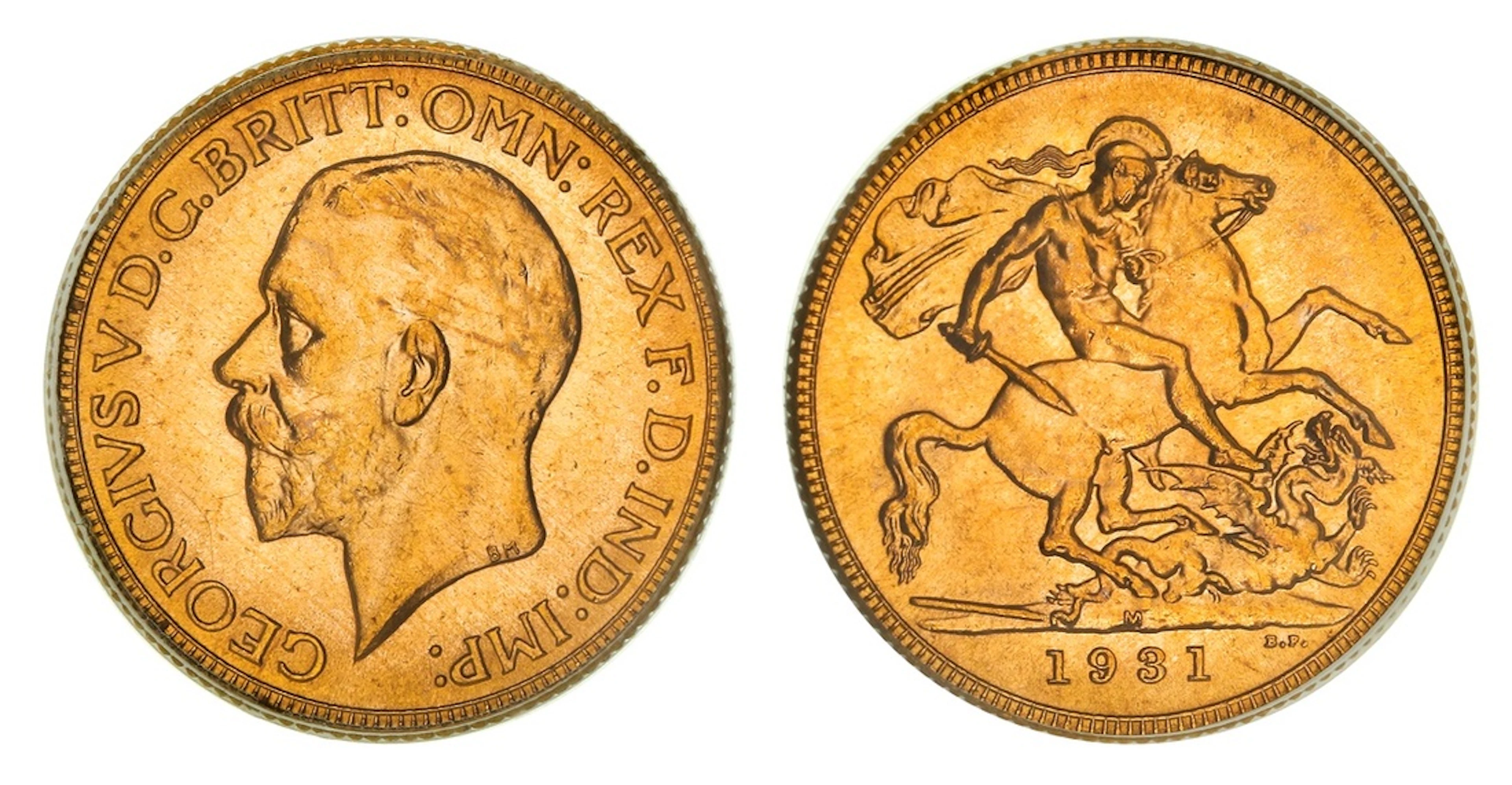 PCGS MS63 | Australia, George V (1910-1936), Sovereign, 1931-M, Melbourne