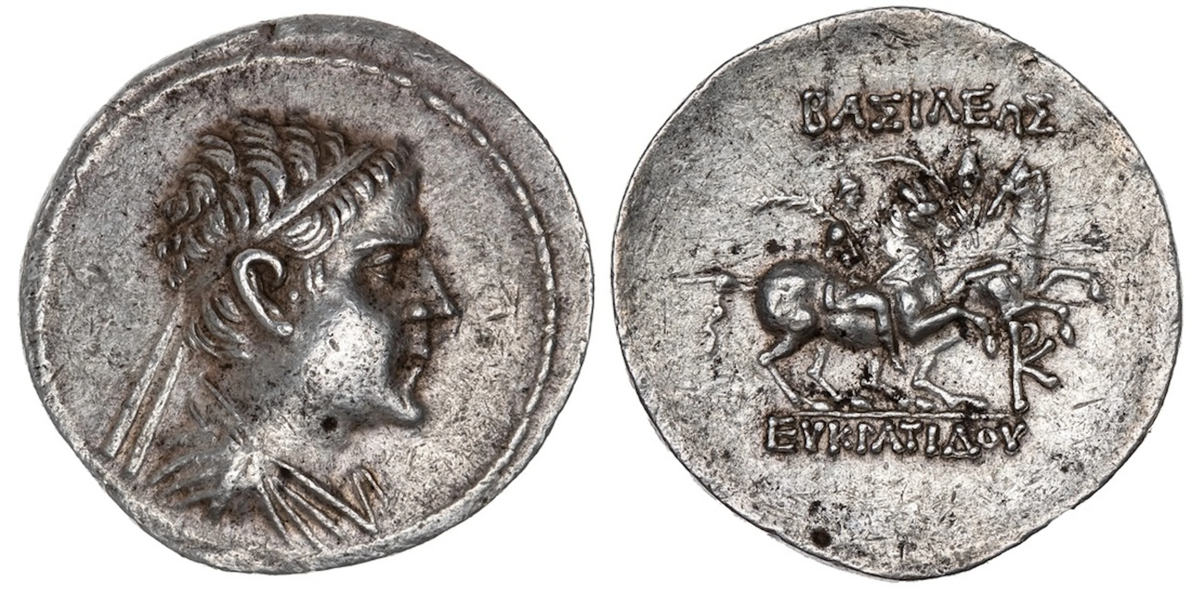 Kingdom of Baktria, Eukratides I (c. 172-145 BC), AR Tetradrachm