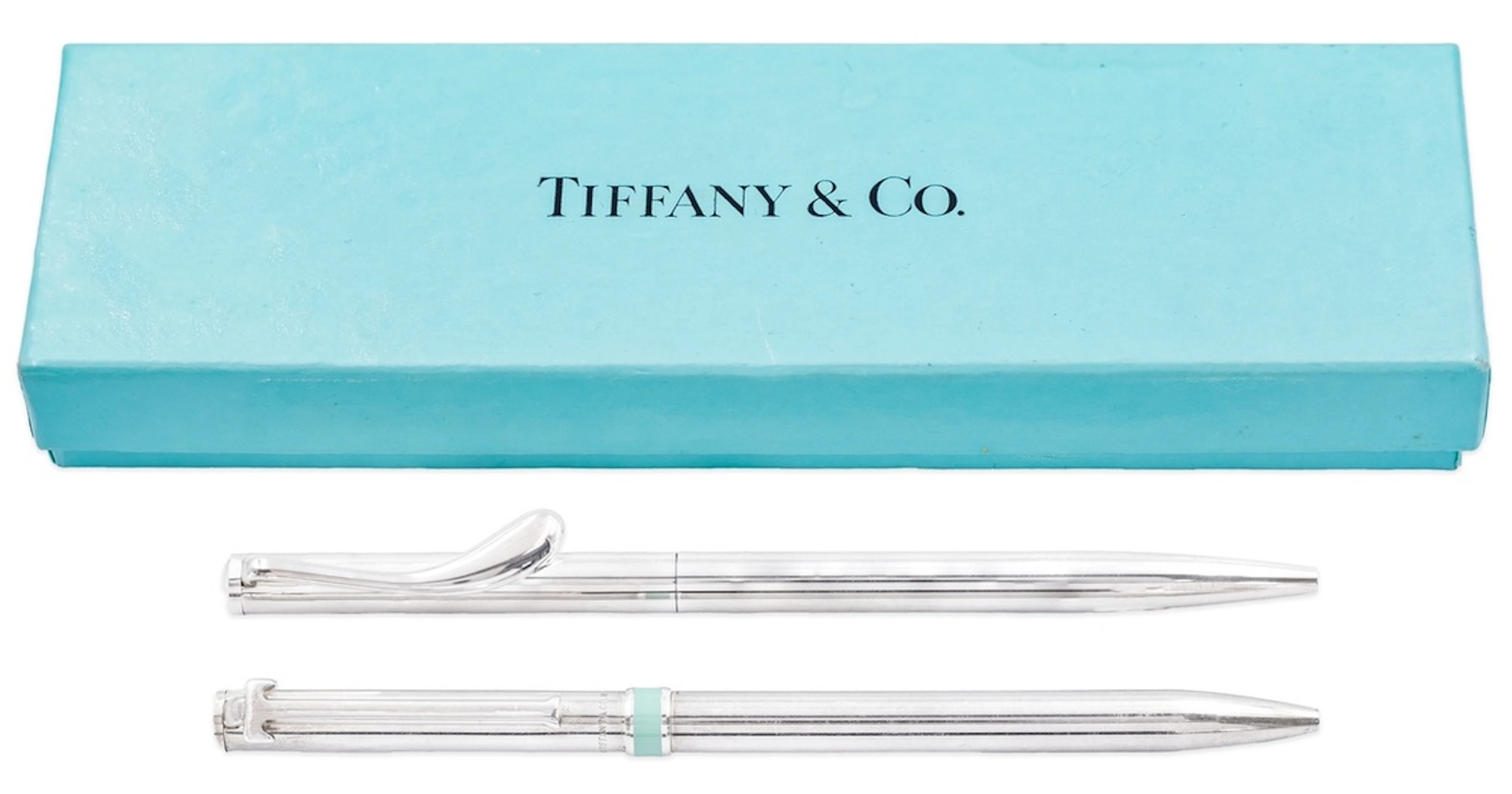 Tiffany & Co Ballpoint Pens (2) | including, 'T-Clip' Silver-Mounted