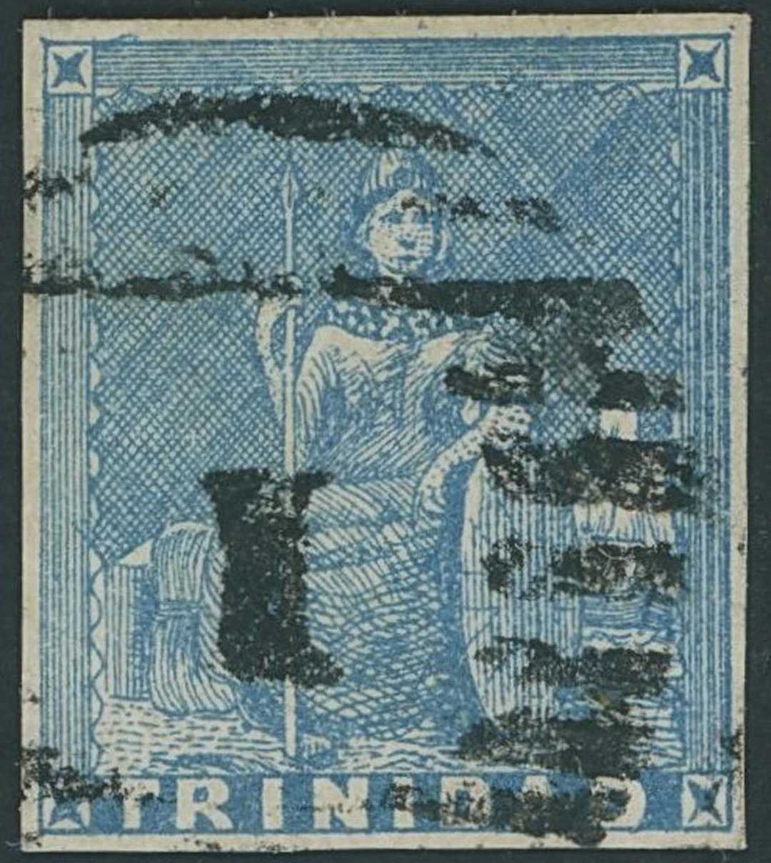 Trinidad 1852-60 Lithographed, first issue on yellowish paper, (1d.)