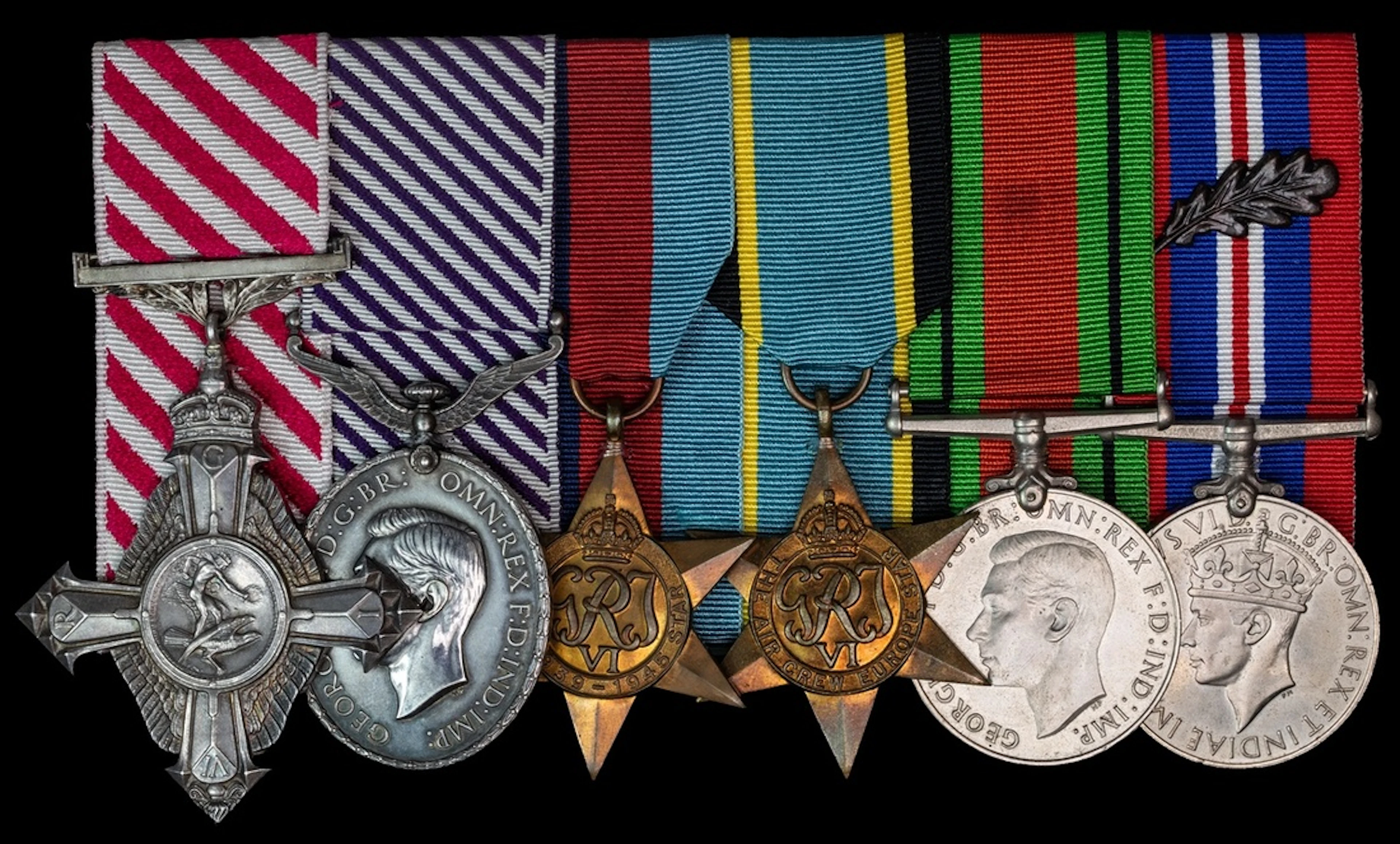 The rare and well-documented 1946 A.F.C., 1940 D.F.M. group of six