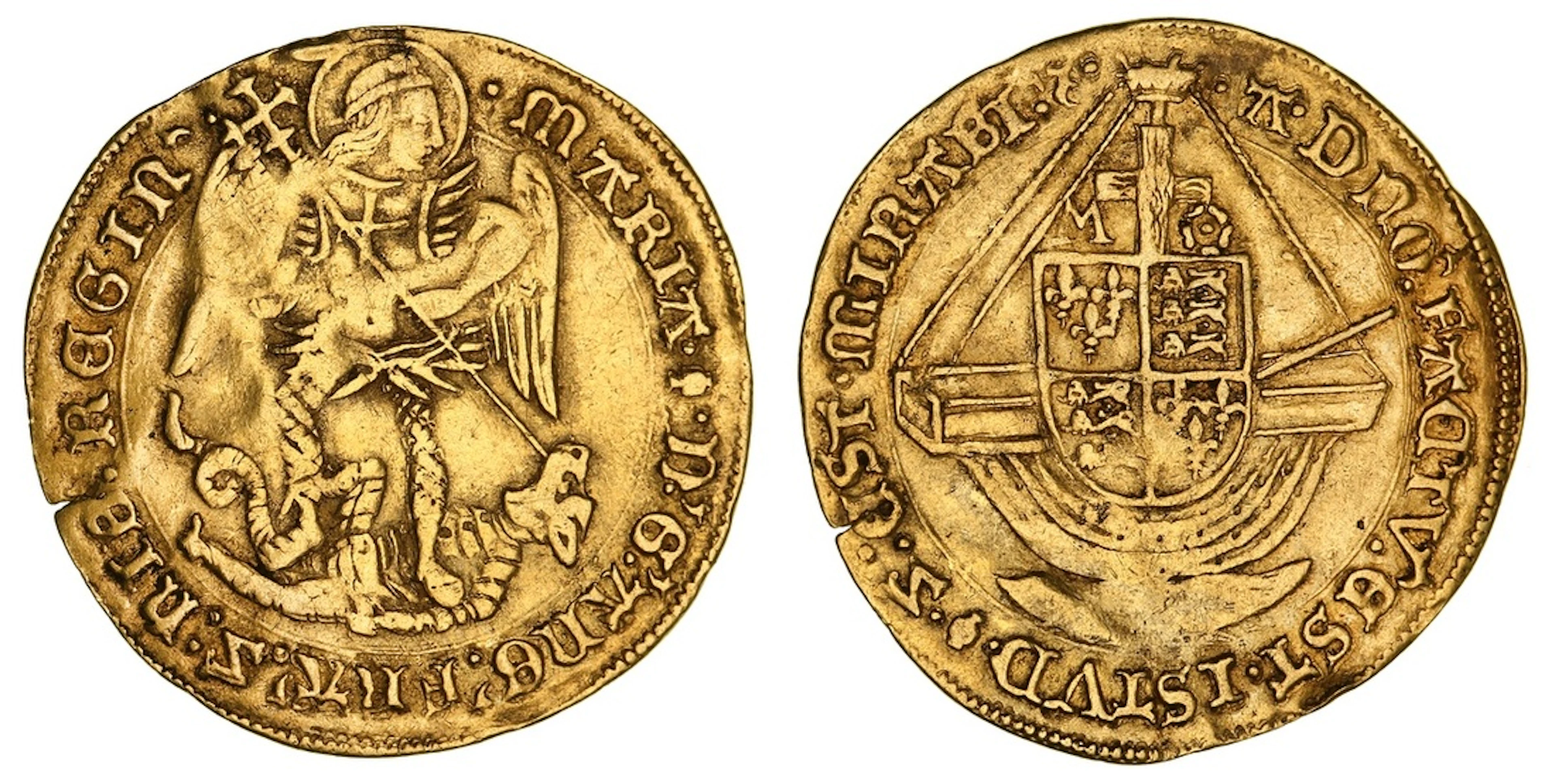 Mary, Solus (1553-1554), Class II, Angel, Tower (London)