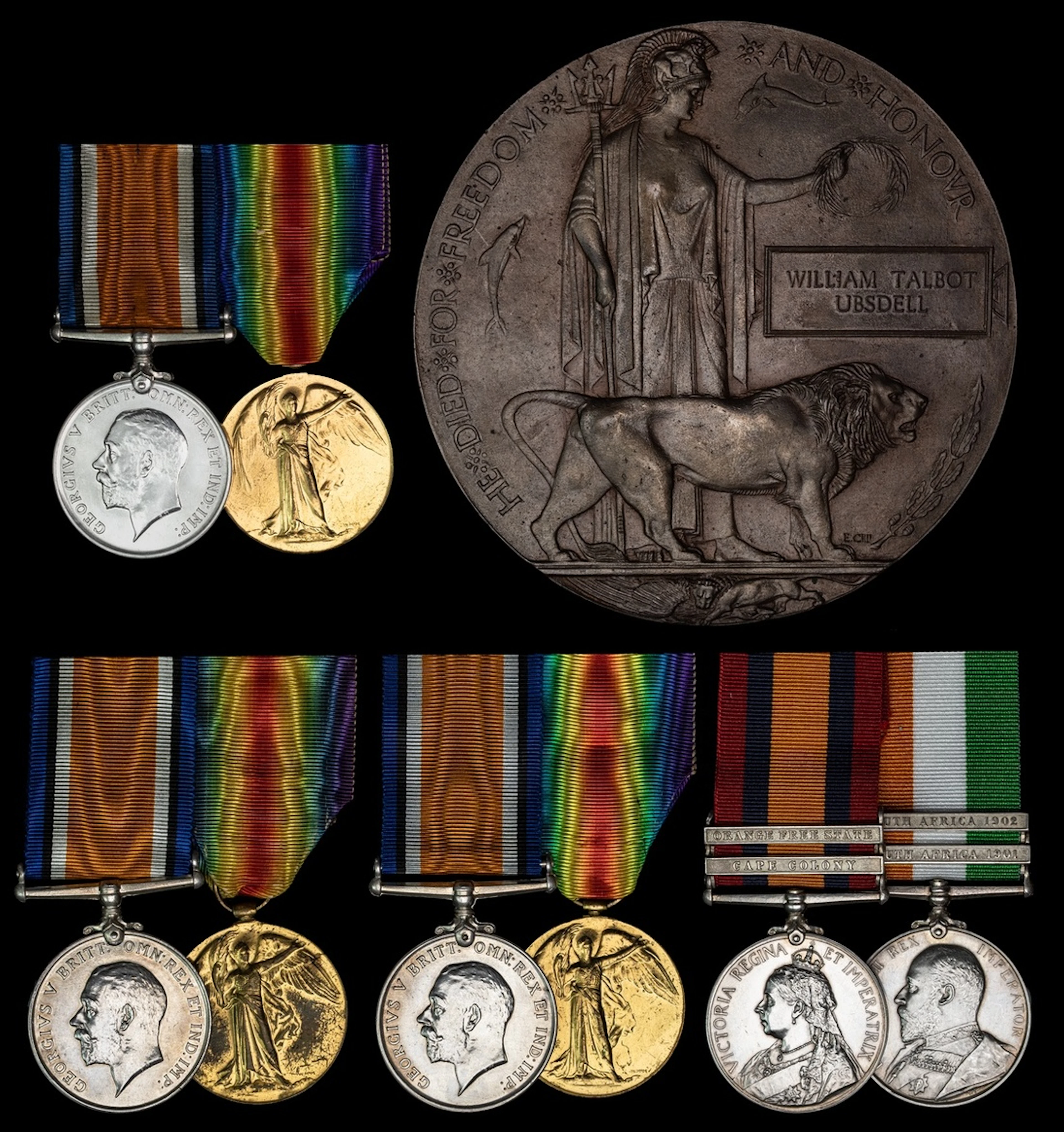 A family group The Boer War campaign pair attributed to G. T. Ubsdell