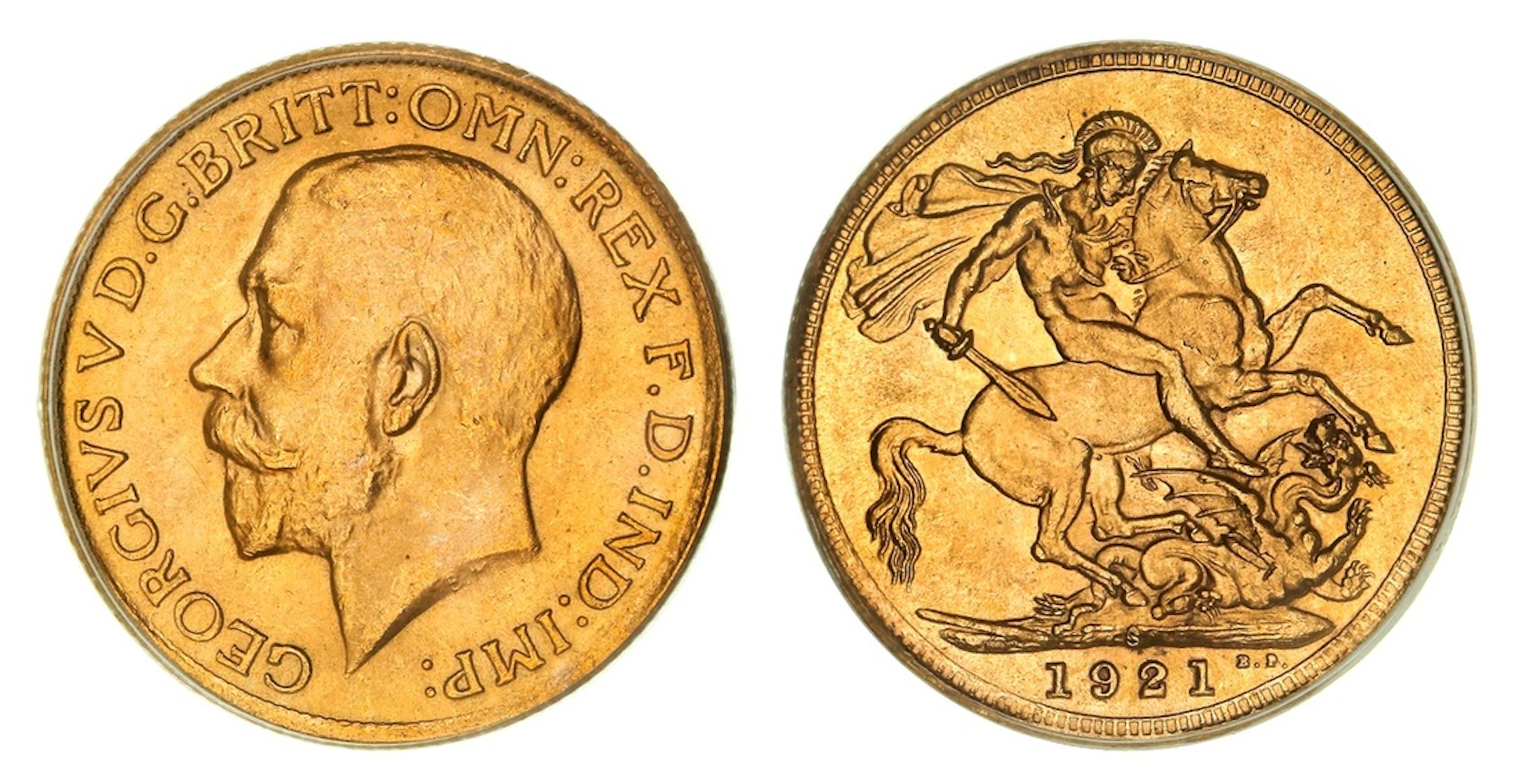 PCGS MS64 | Australia, George V (1910-1936), Sovereign, 1921-S, Sydney