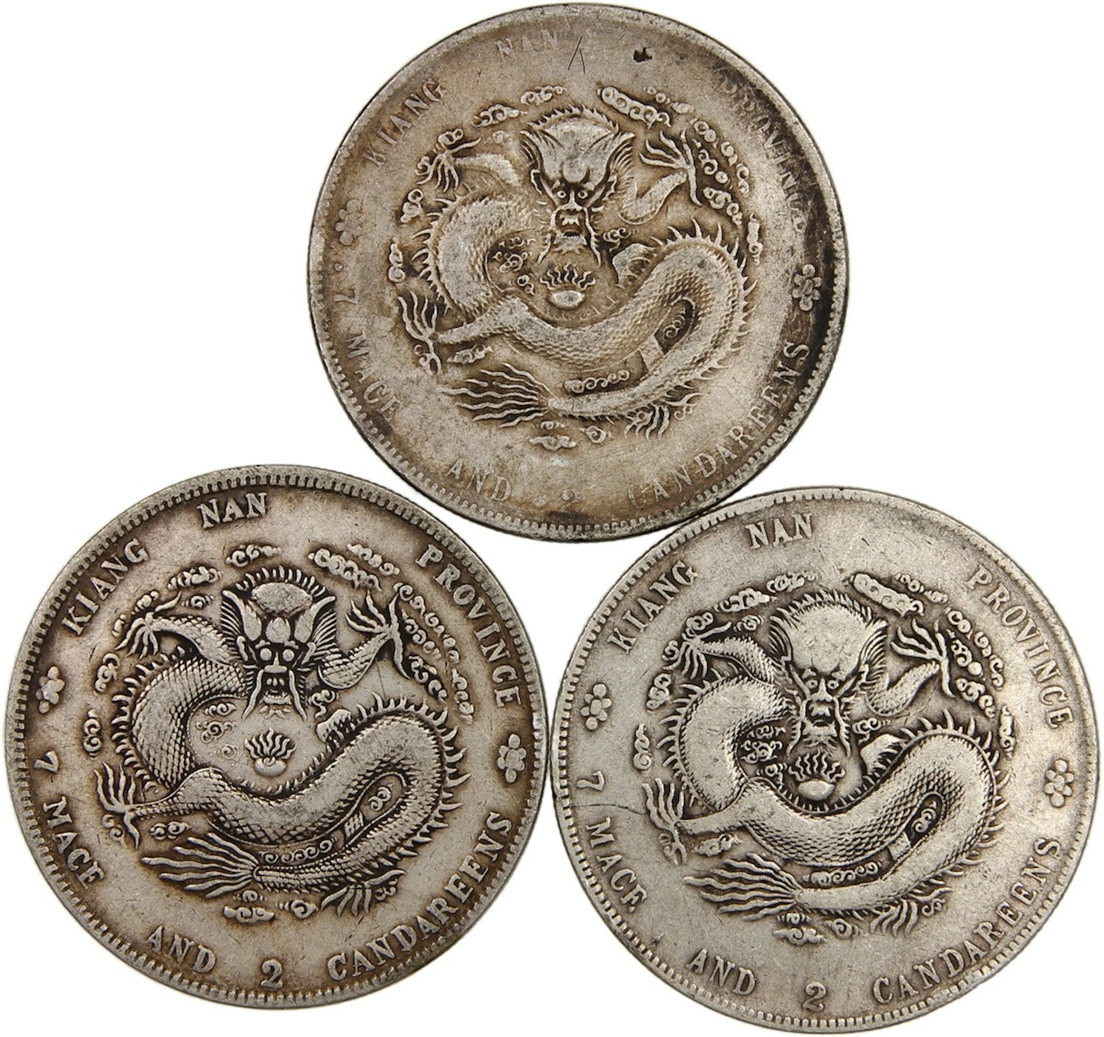 China, Qing Dynasty, Kiangnan Province, silver dollar (3), including